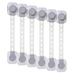 Twist 'N Lock Multi-Purpose Latch 6Pk White/Grey