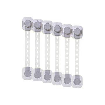 Twist 'N Lock Multi-Purpose Latch 6Pk White/Grey