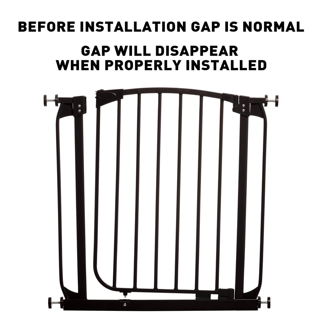 Chelsea 28-32in Auto Close Metal Baby Gate - Black