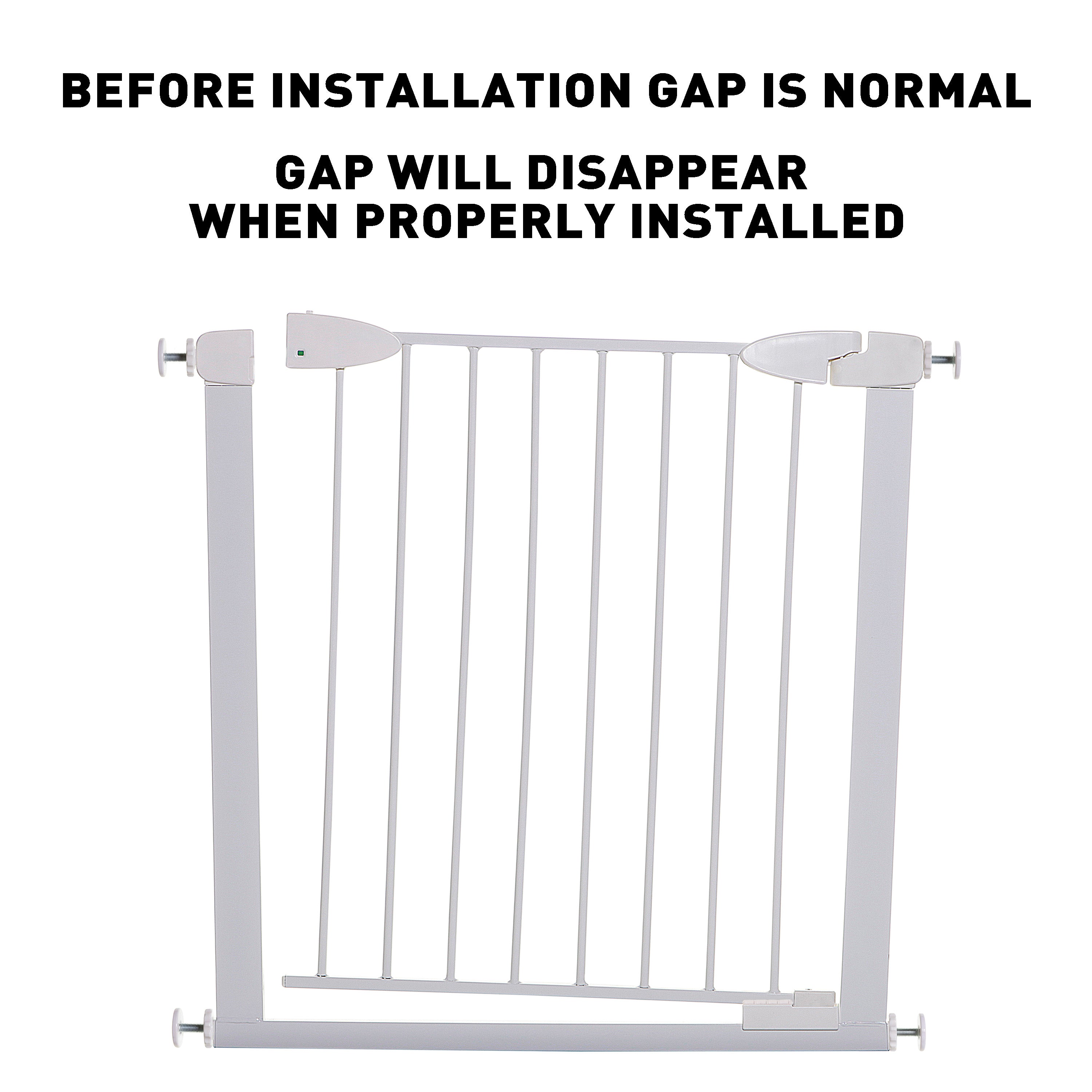 Boston Magnetic Auto-Close Security Gate - White