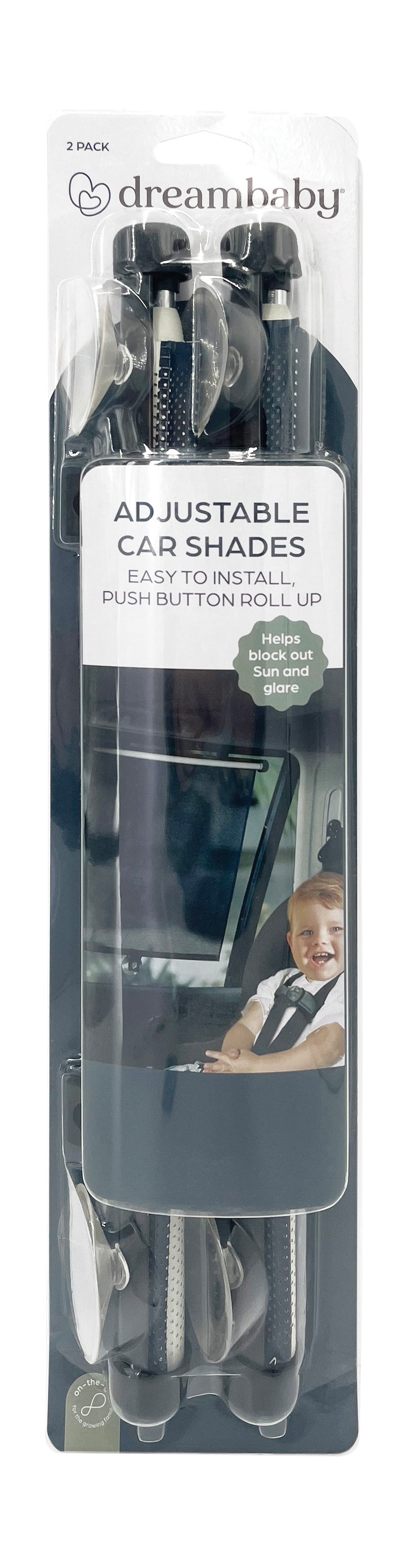 Adjustable Car Window Shade Roll-Up - 2 Pack