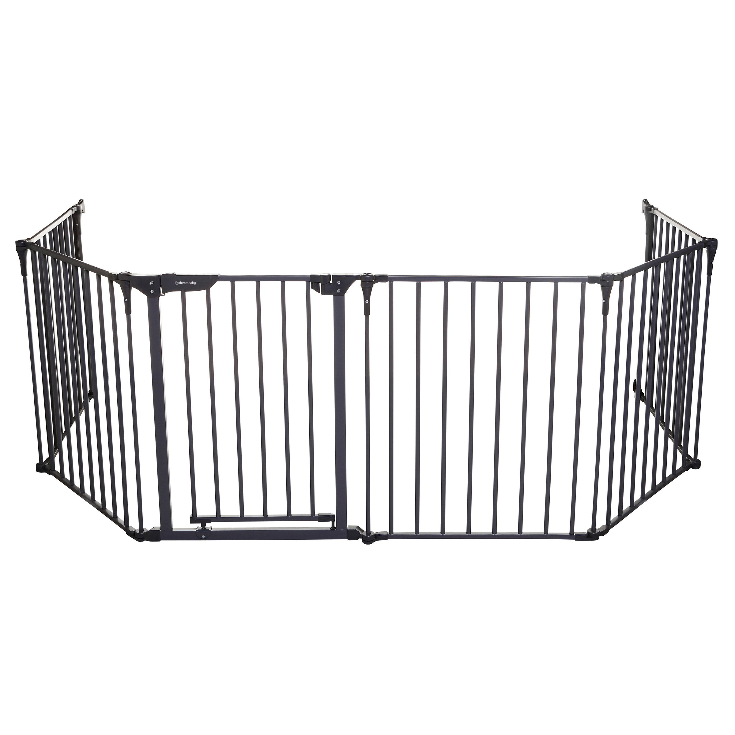Royale 3-in-1 Converta® Play-Yard, wide Adjusta-Gate® and Fireplace Barrier - Charcoal