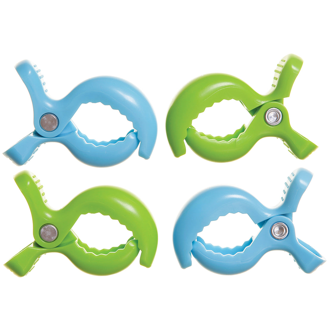 Strollerbuddy¨ Stroller Clips 4 Pack - Blue/Green