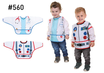 Doctor & Astronaut Character Bib/Smock with Sleeves - 2 pack