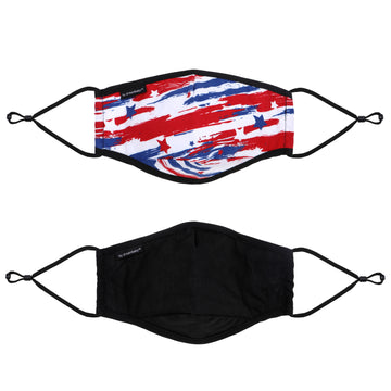 Reusable Face Masks 2 Pack - Adult - Stars & Stripes + Black