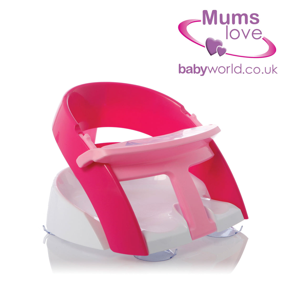Dreambaby Baby Bath Seat | Non-Slip Suction 5–10 Months | Pink