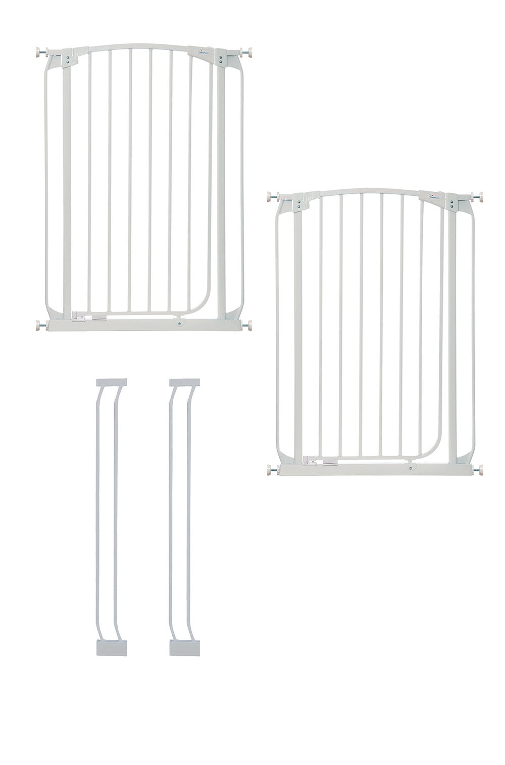 Chelsea Xtra-Tall White Gate & Extension Set (2 Gates 2 Extensions)