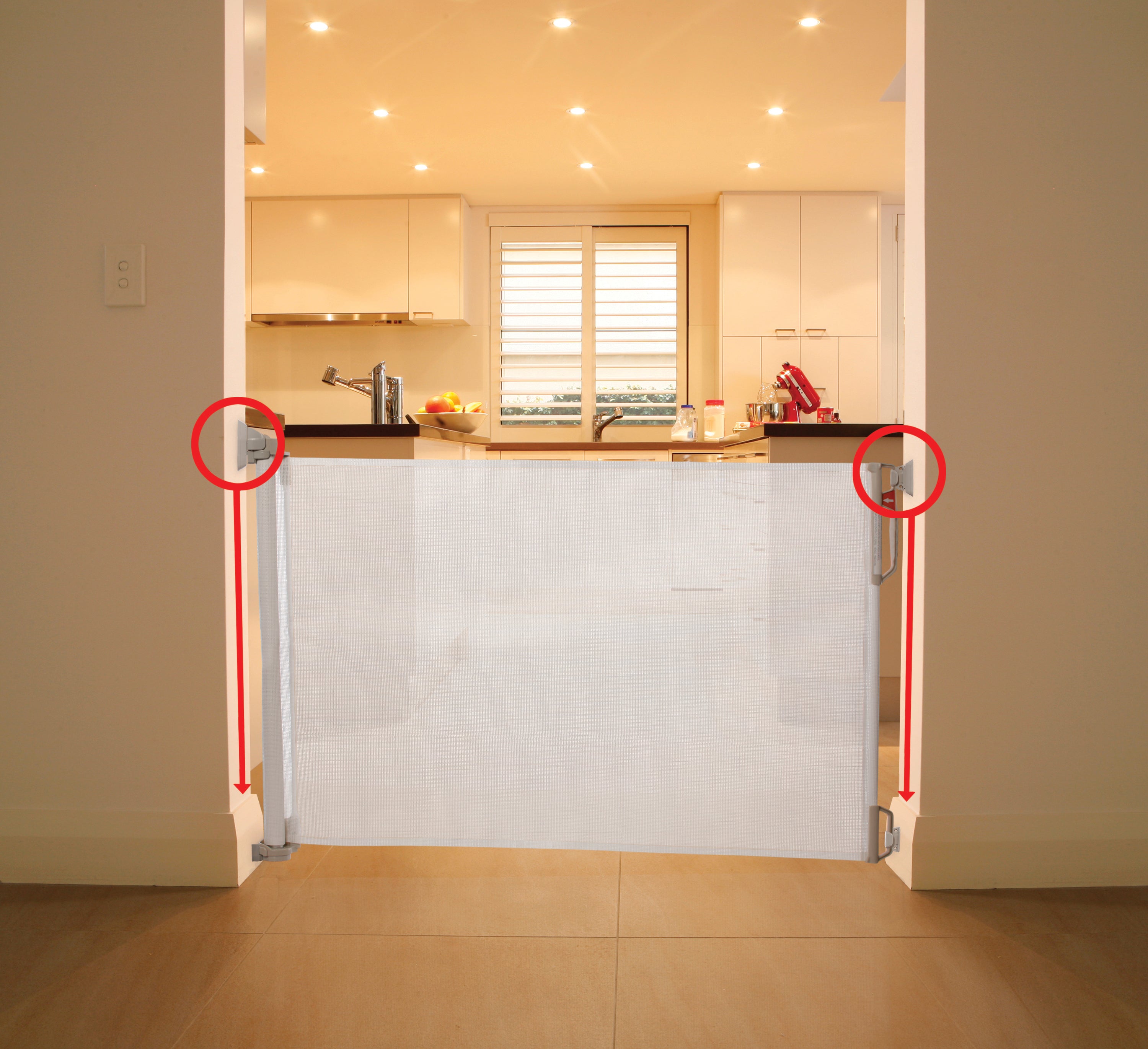 Retractable Gate Spacers - White