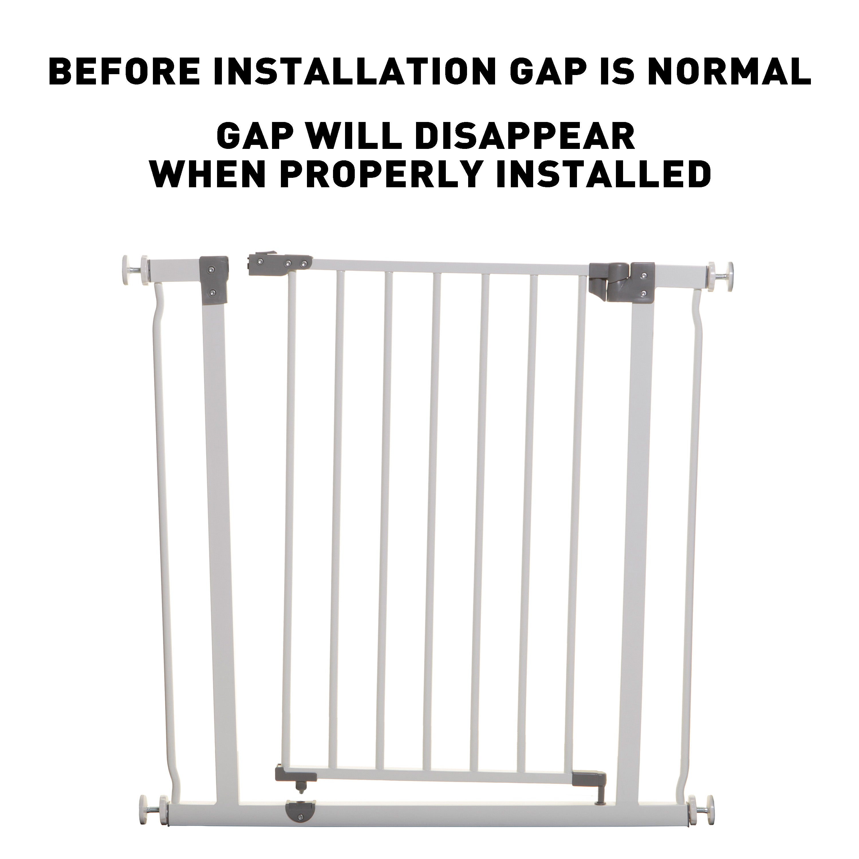 Liberty Security Gate With Smart Stay-Open Feature- White