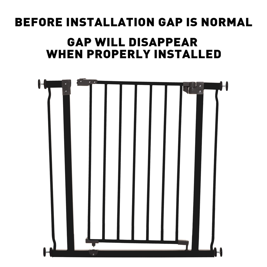 Liberty Security Gate With Smart Stay-Open Feature- Black