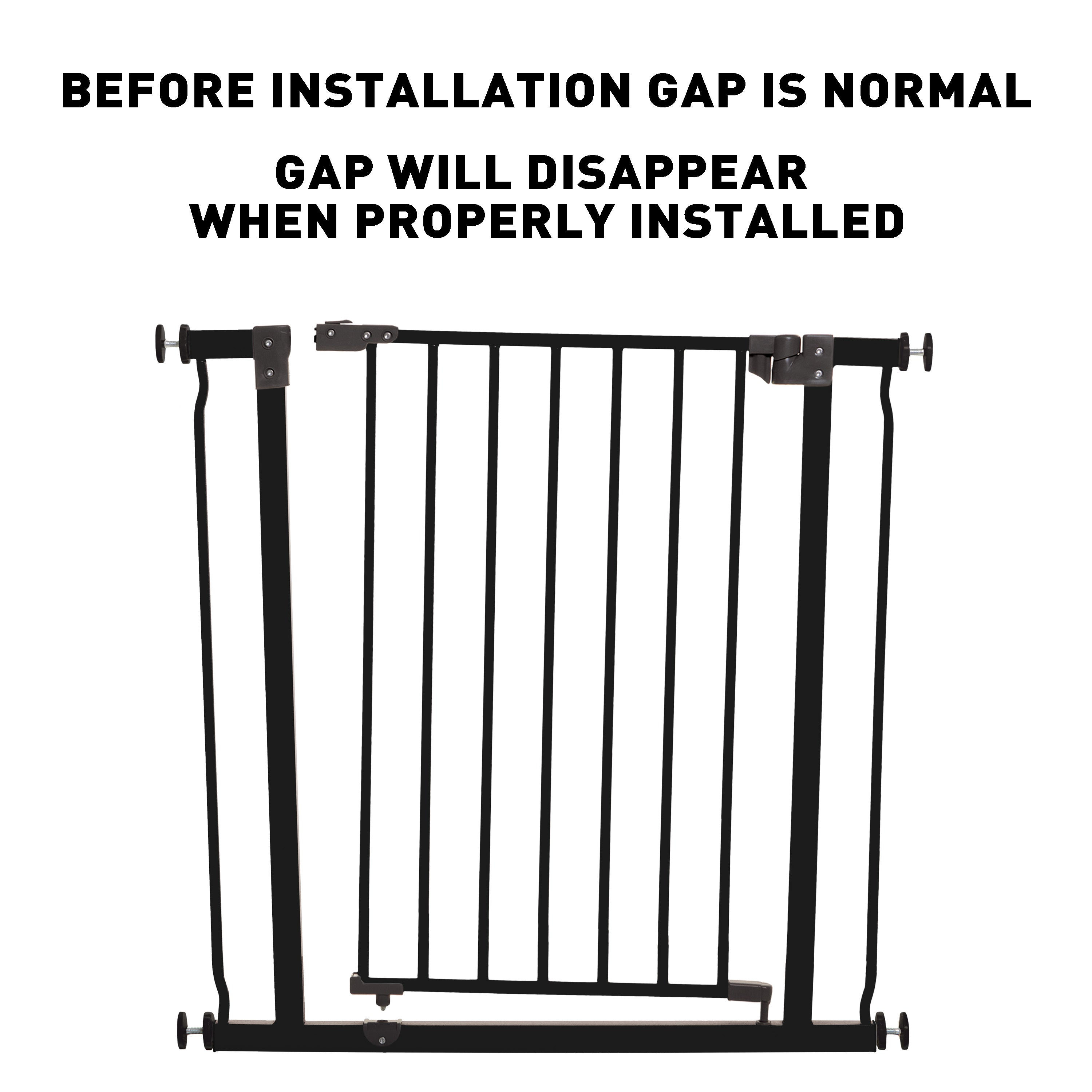 Liberty Security Gate With Smart Stay-Open Feature- Black