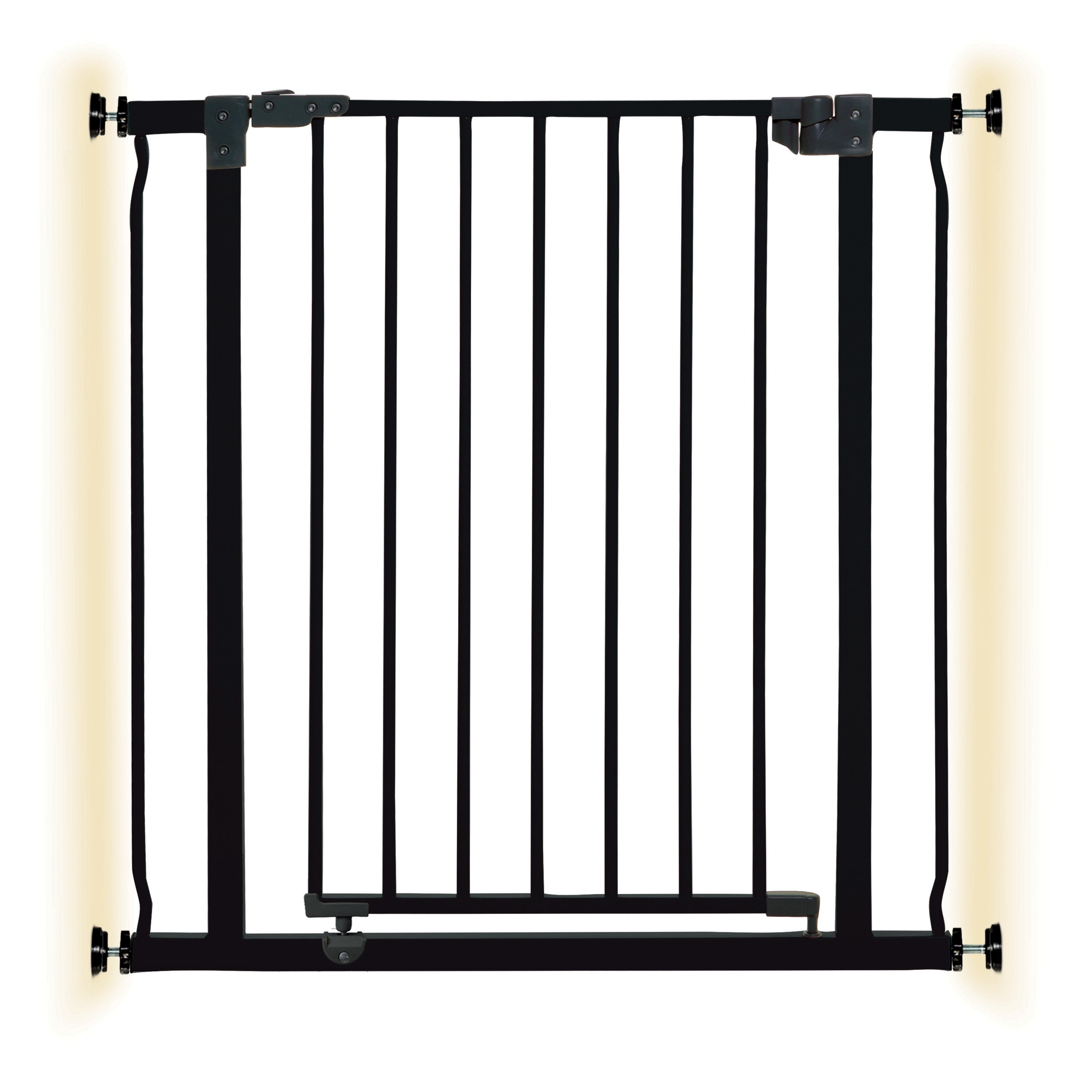 Liberty Security Gate With Smart Stay-Open Feature- Black