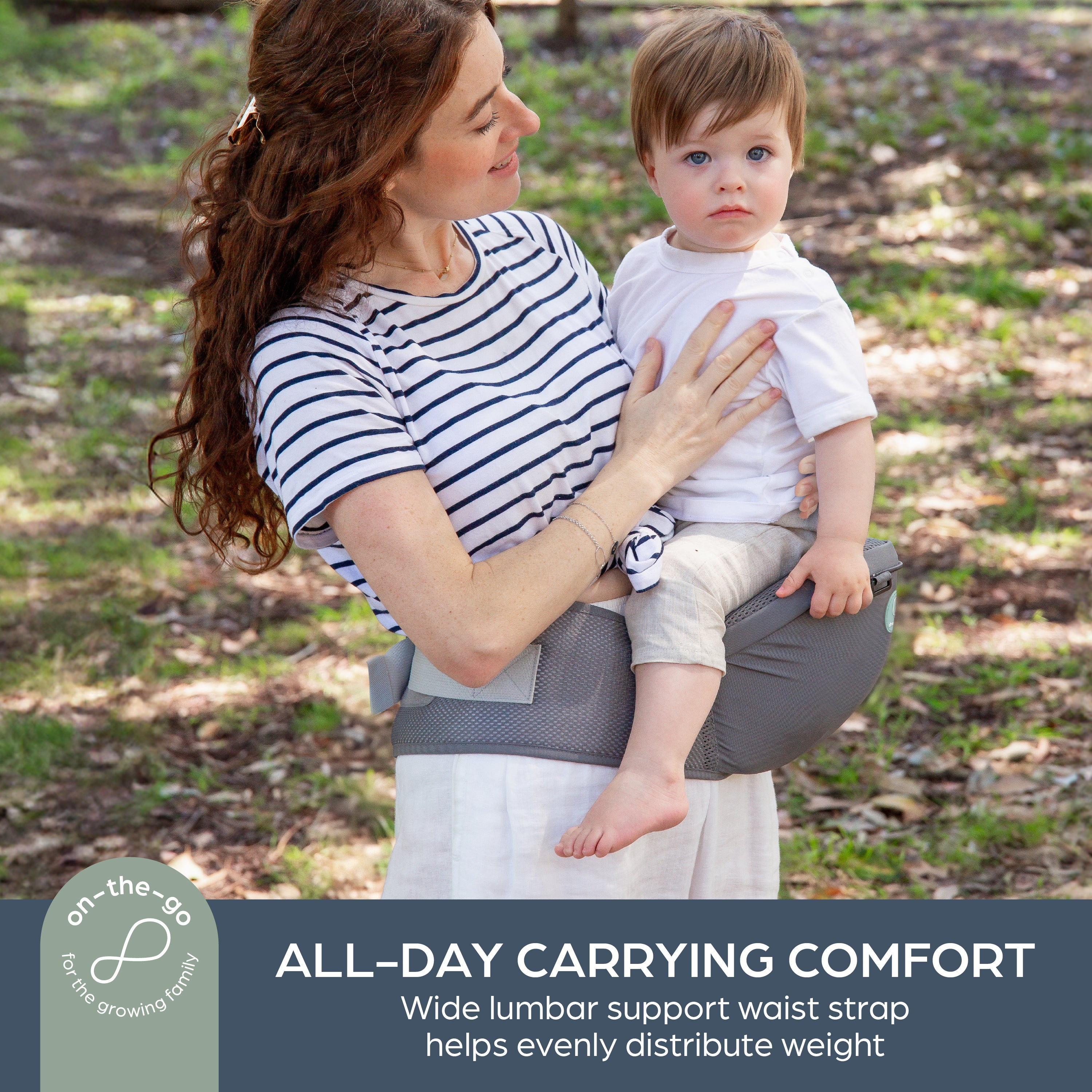 Elevate Multi-Functional Baby Carrier with Hip Seat – Grey