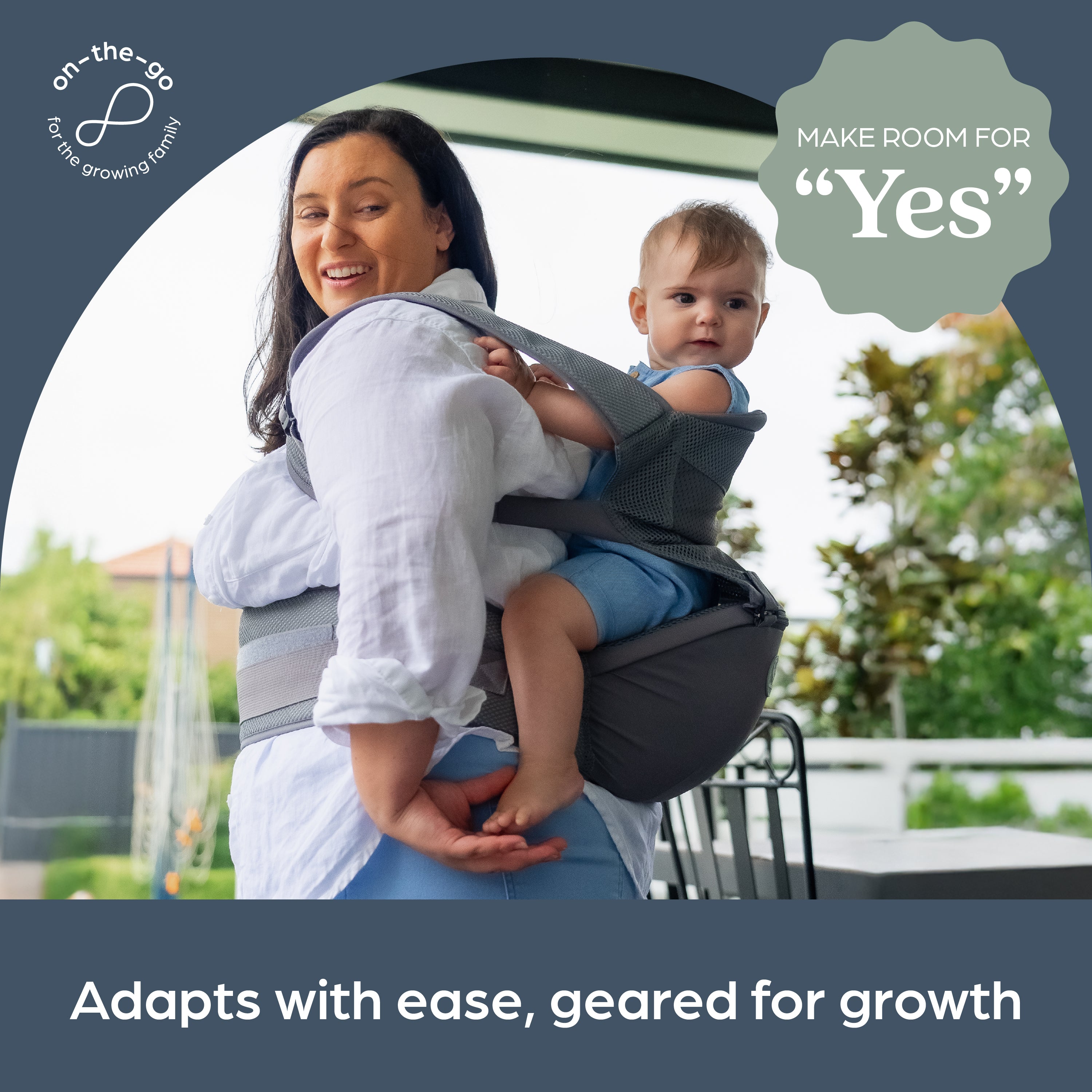 Elevate Multi-Functional Baby Carrier with Hip Seat – Grey