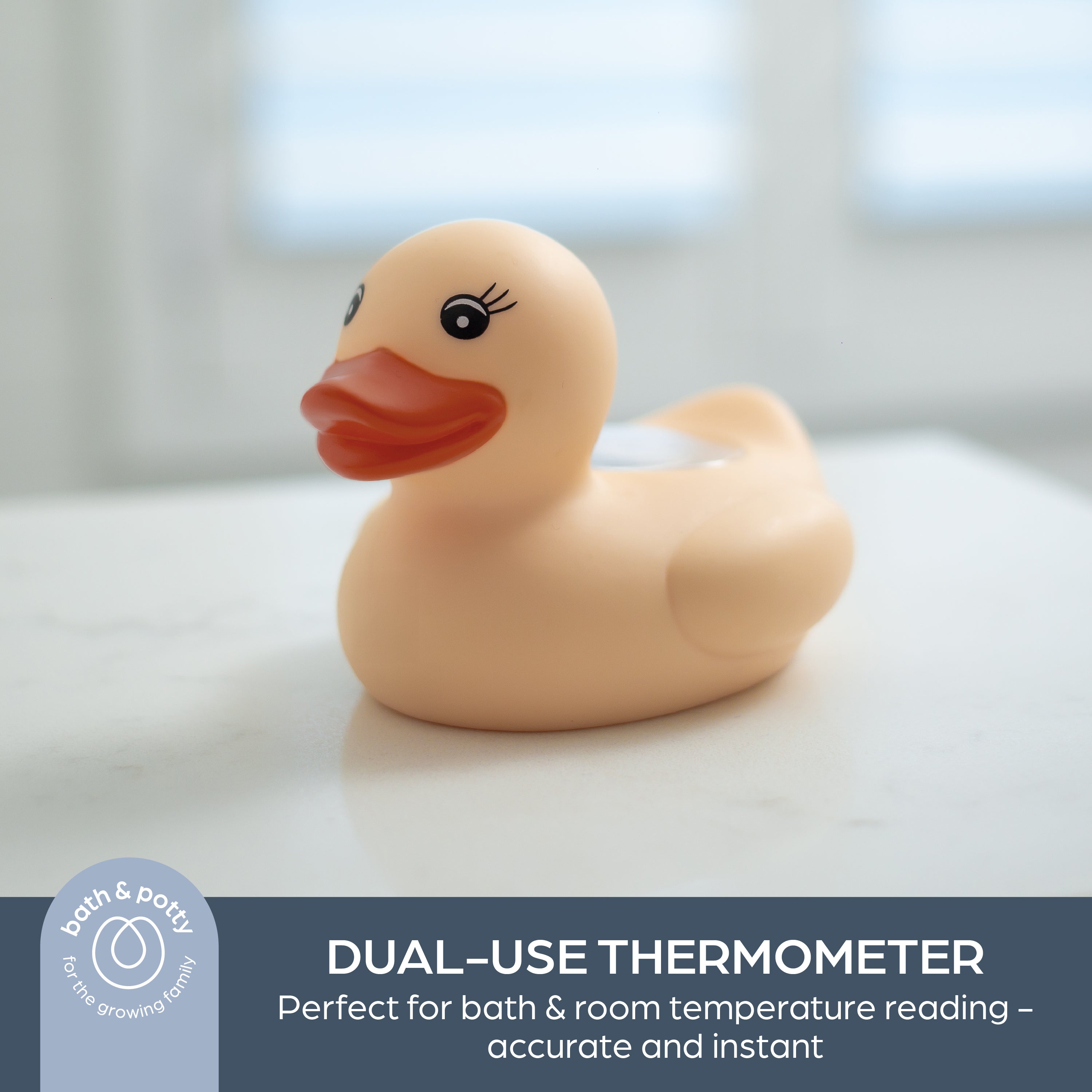 Room & Bath USB Thermometer Duck Peach