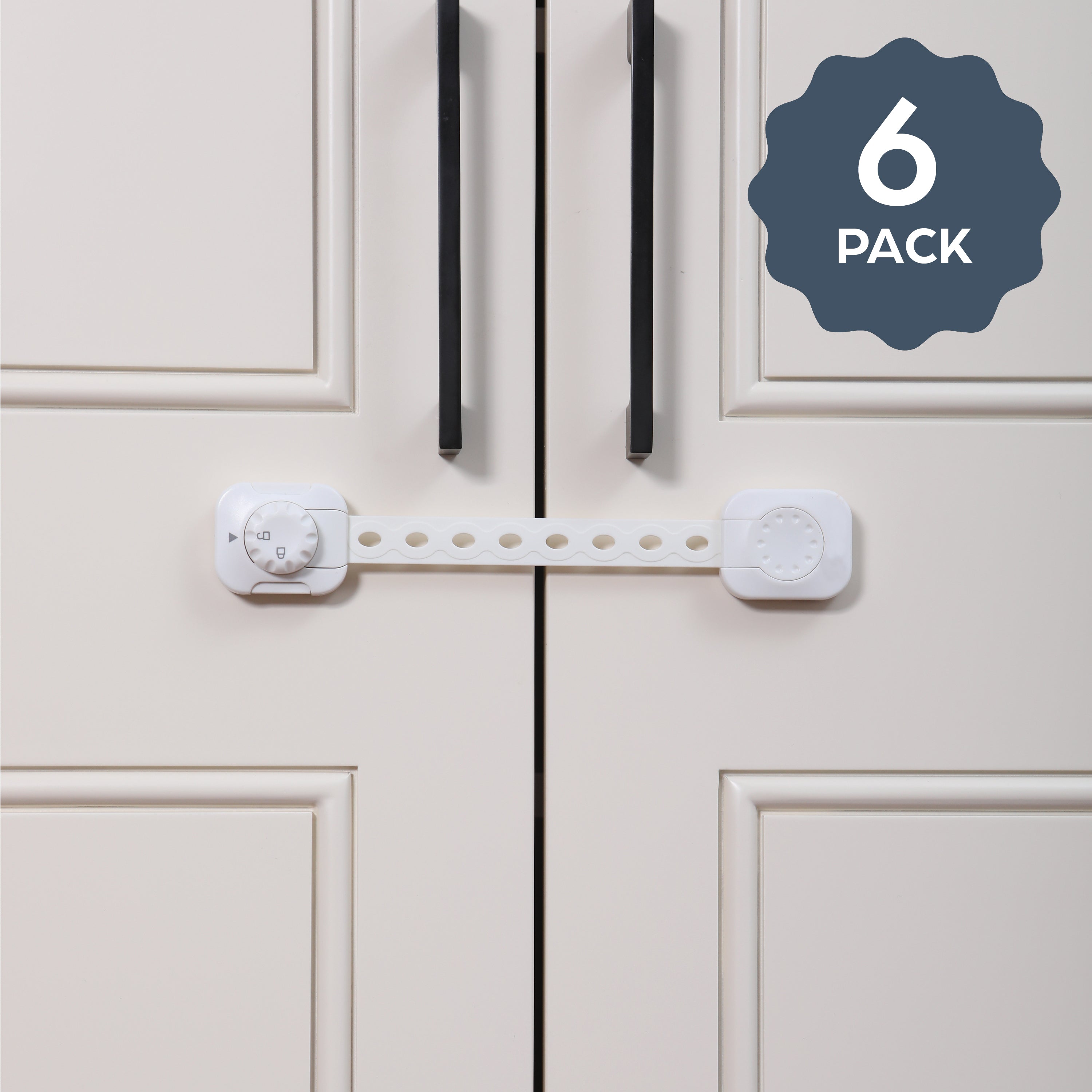 Twist 'N Lock Multi-Purpose Latch White Polybag 6 Pack