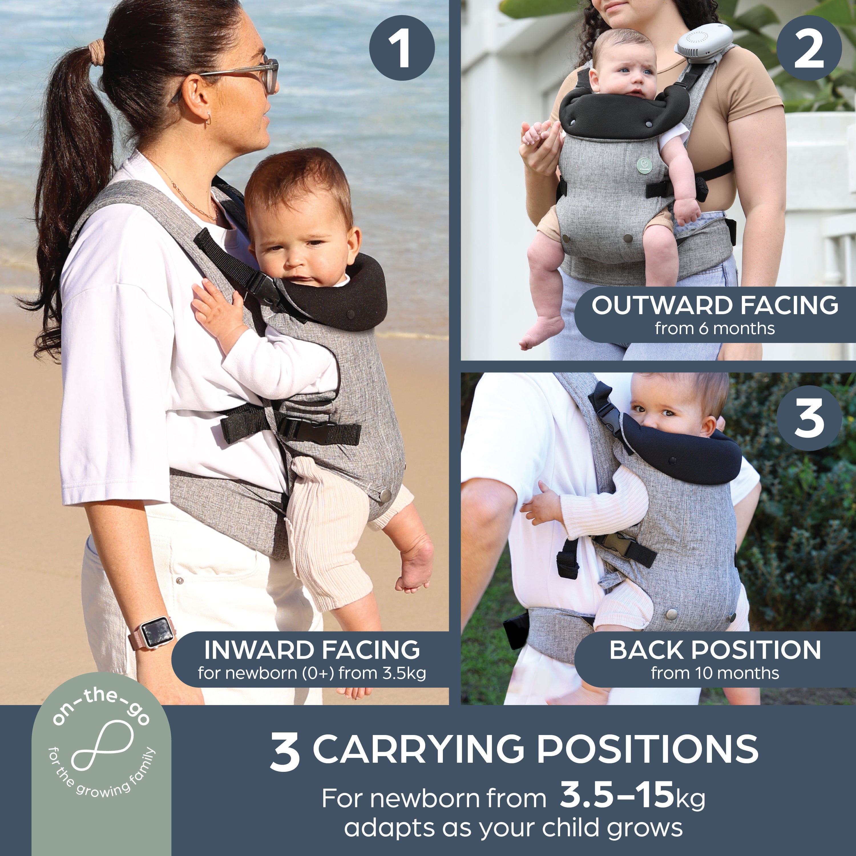 Journey Baby Carrier 3-Position | Newborn to Toddler