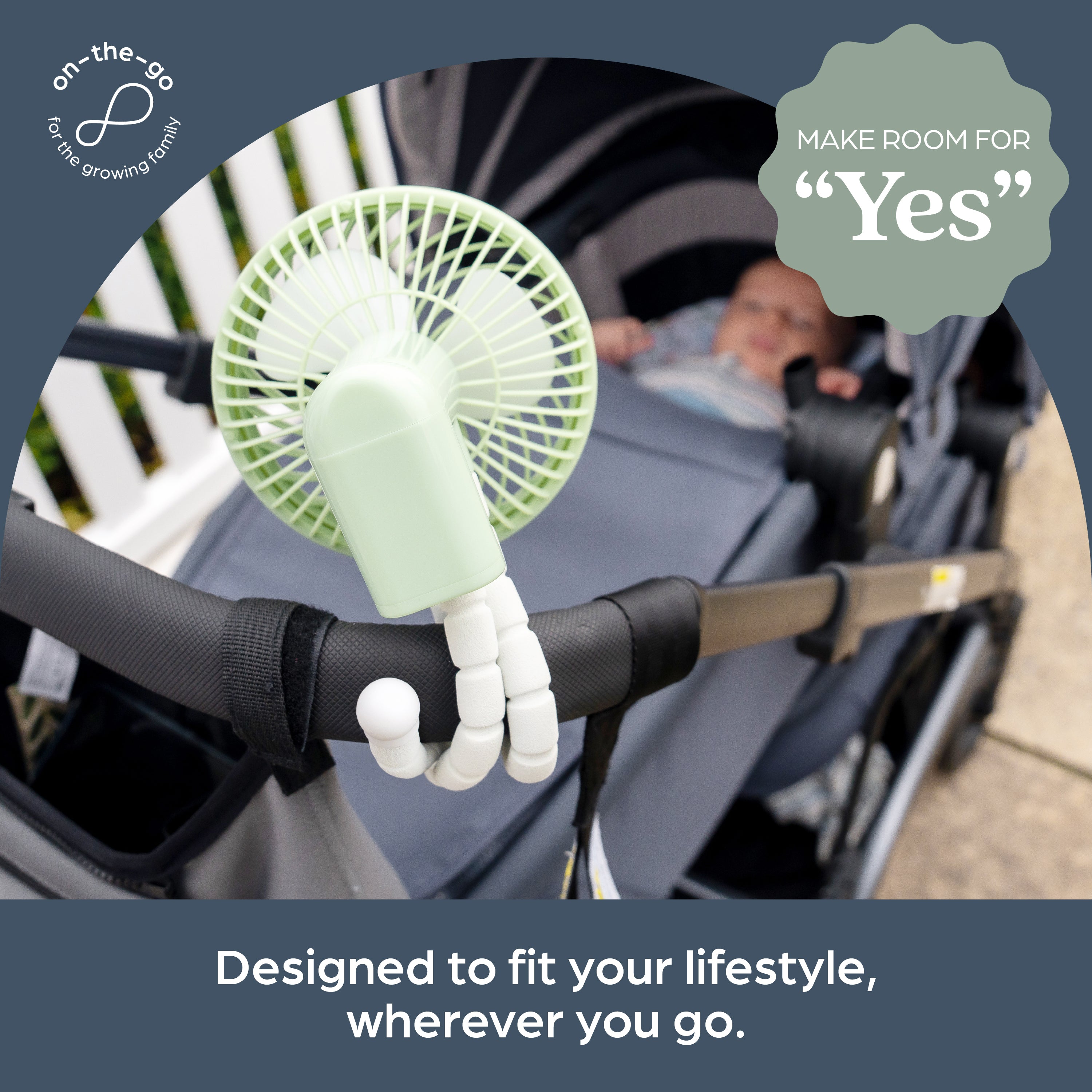 Smart Grip Deluxe Fan - Mint