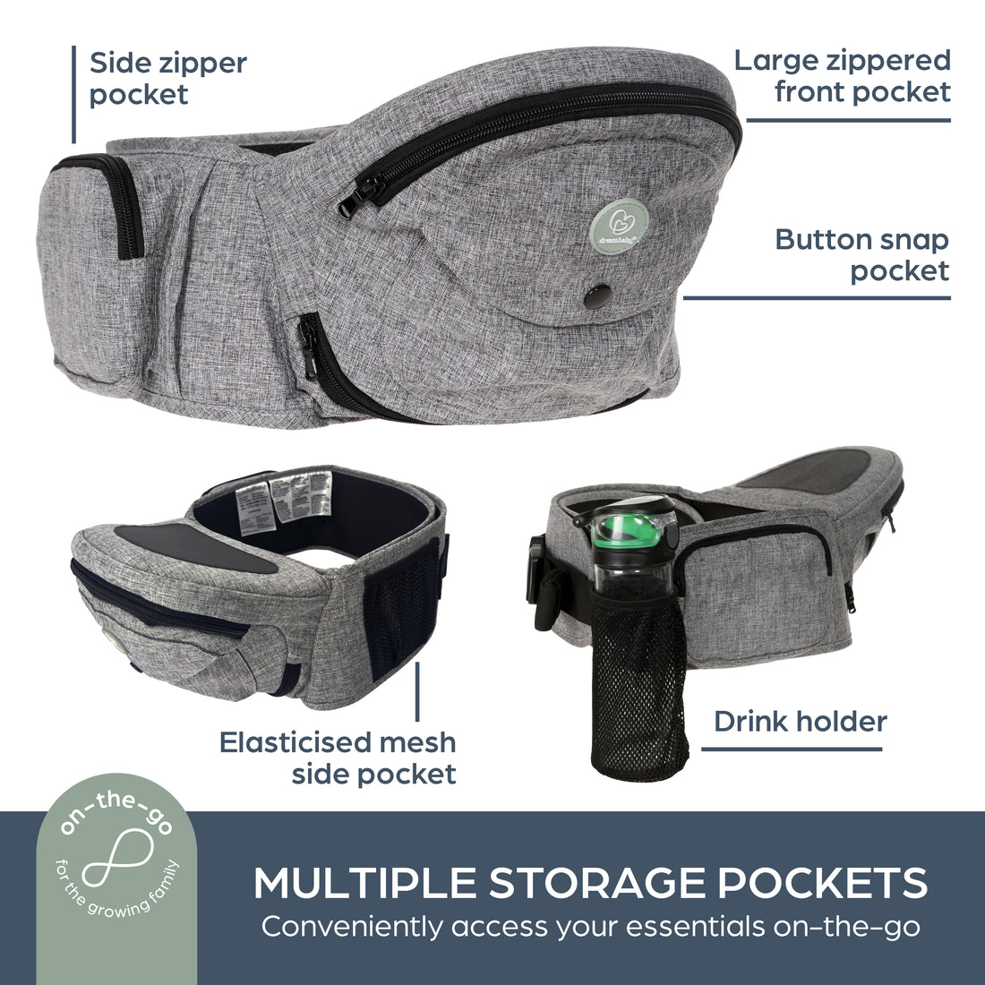 Up & Go Carrier Seat Grey