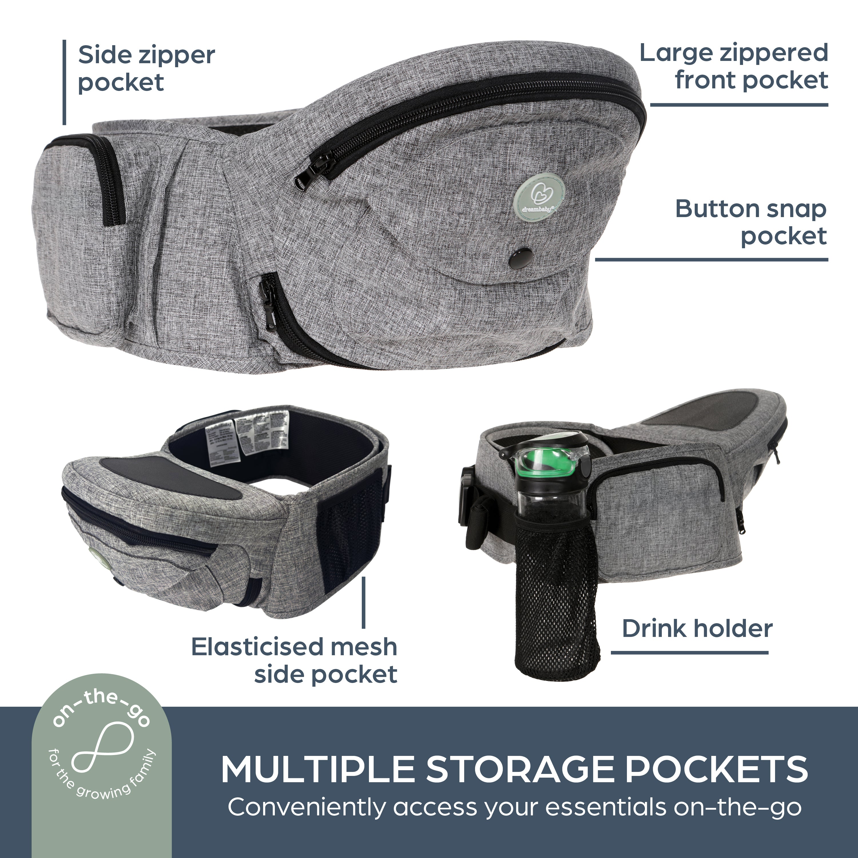 Up & Go Carrier Seat Grey