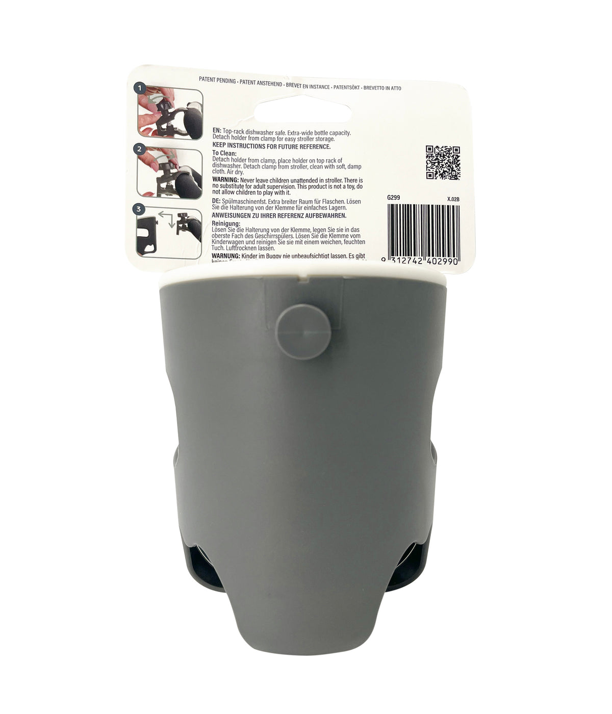 Strollerbuddy Drink Holder - Grey