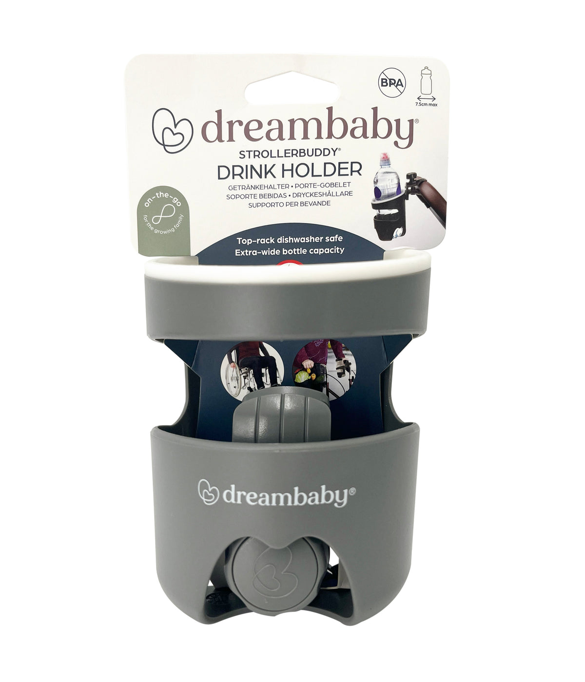 Strollerbuddy Drink Holder - Grey