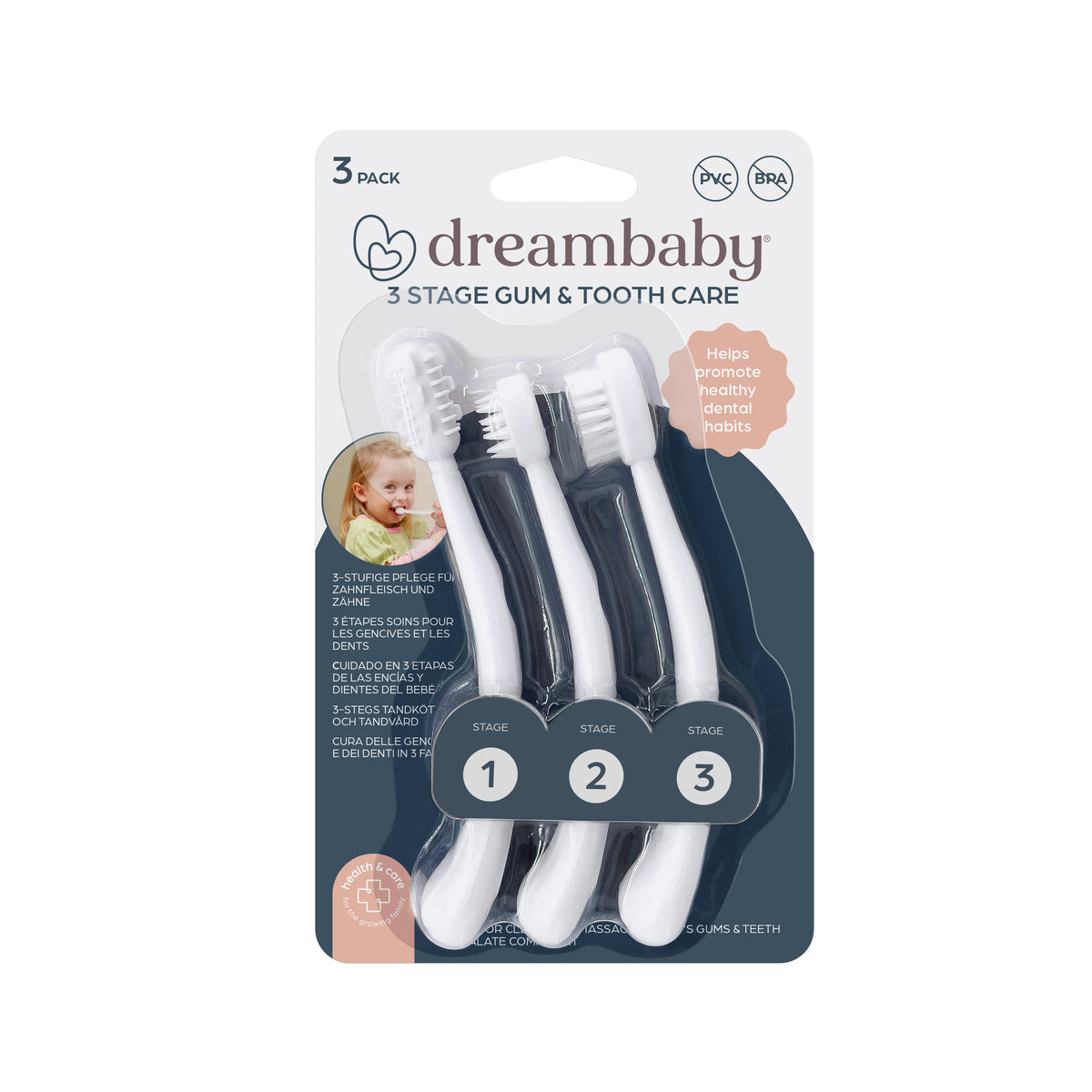 3 Stage Baby Gum and Tooth Care set - White