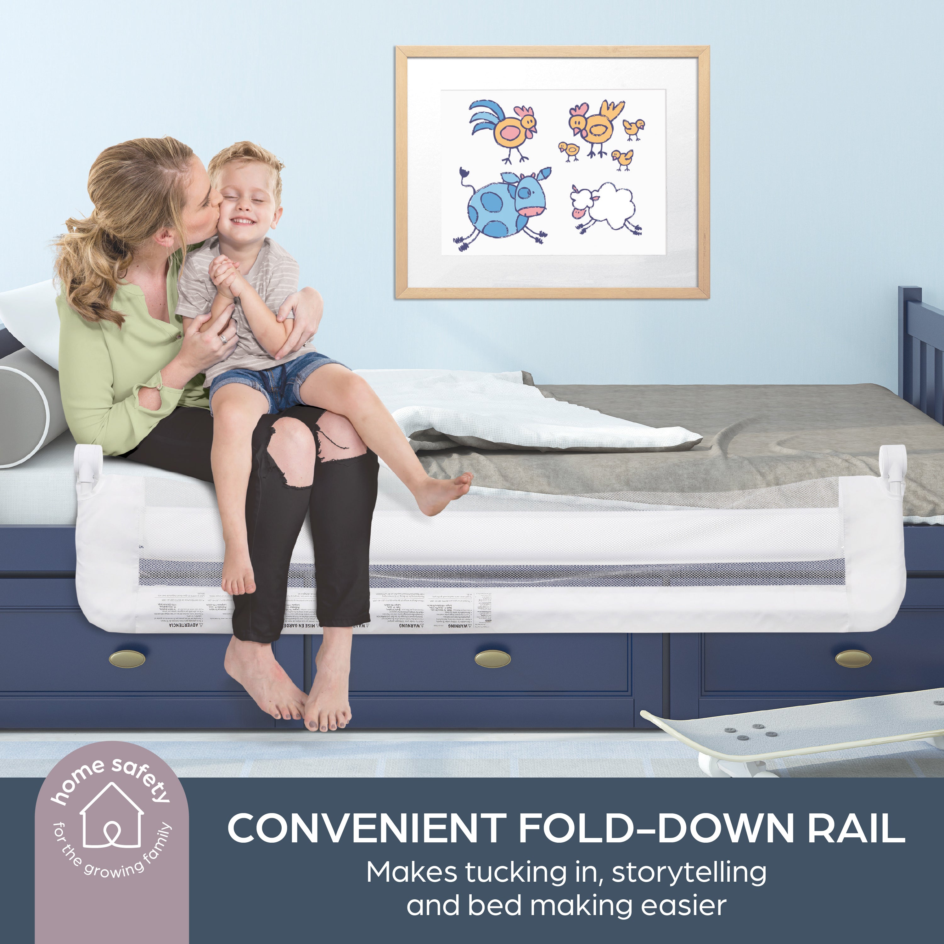 Nicole Xtra-Wide Bed Rail - White
