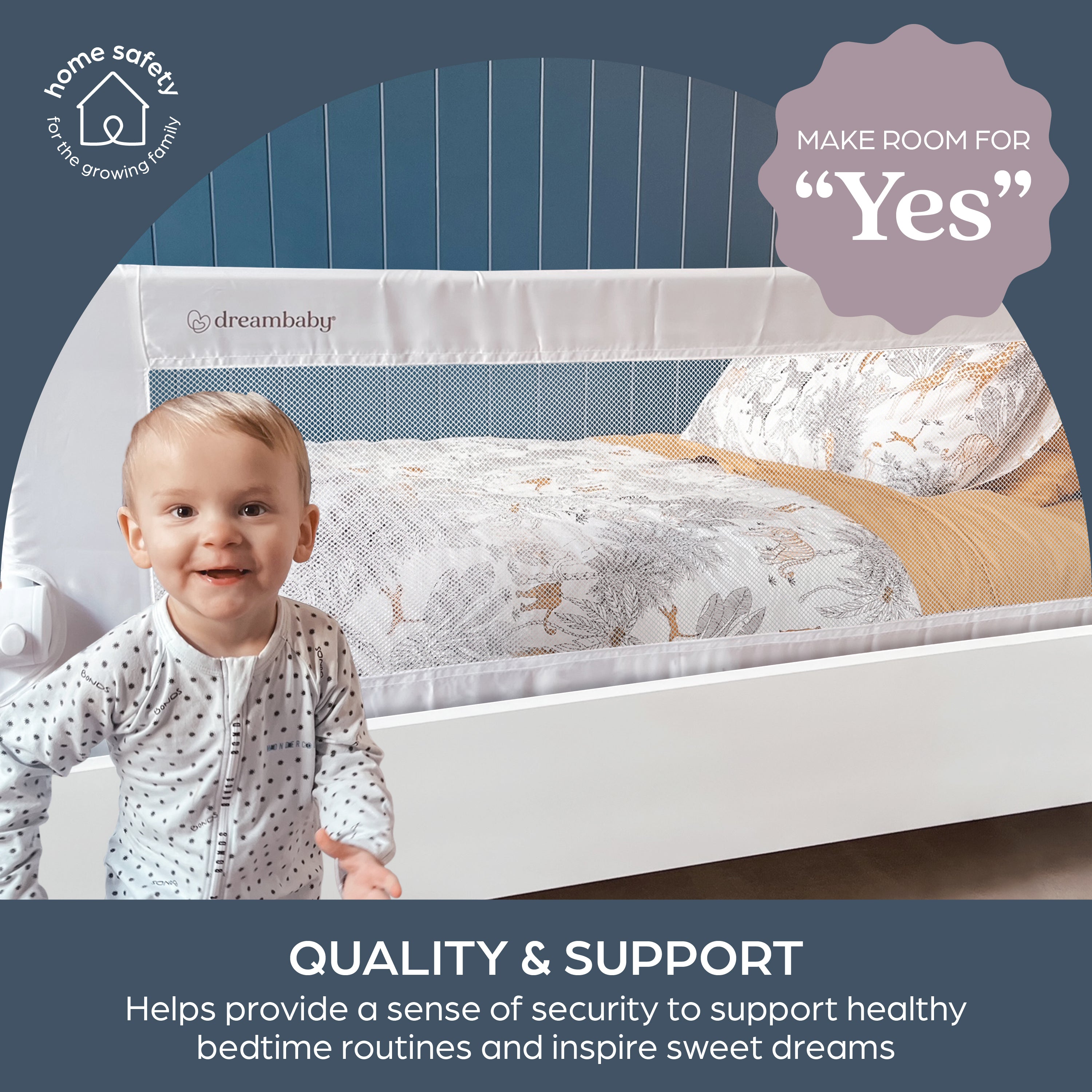 Nicole Xtra-Wide Bed Rail - White