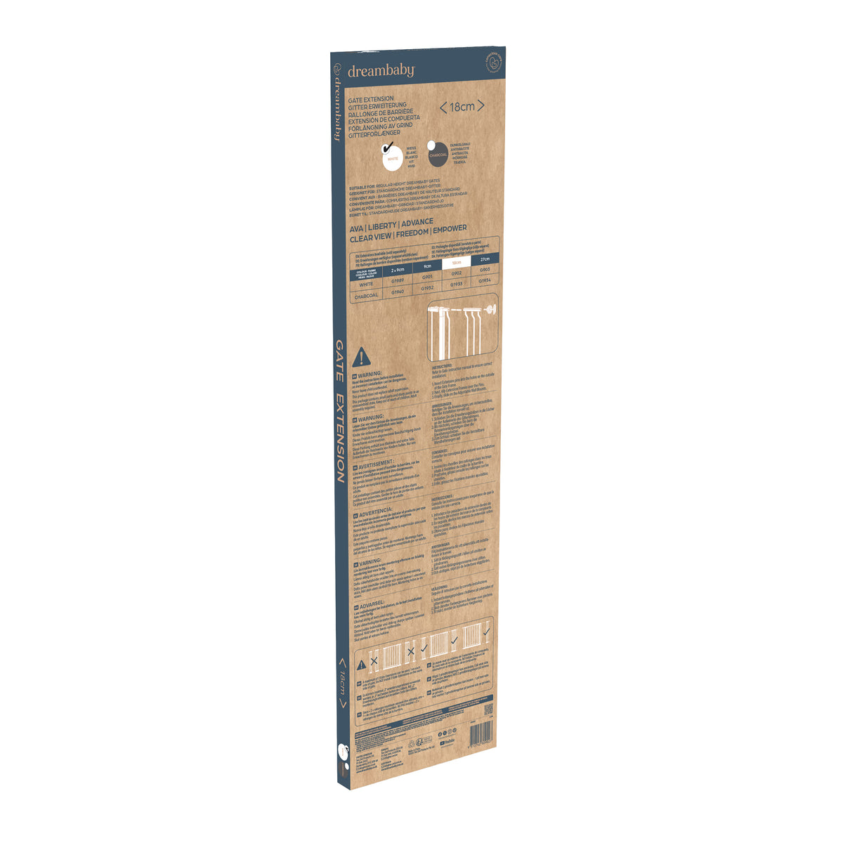 Liberty And Ava Gate Extension 7in (18cm) - White