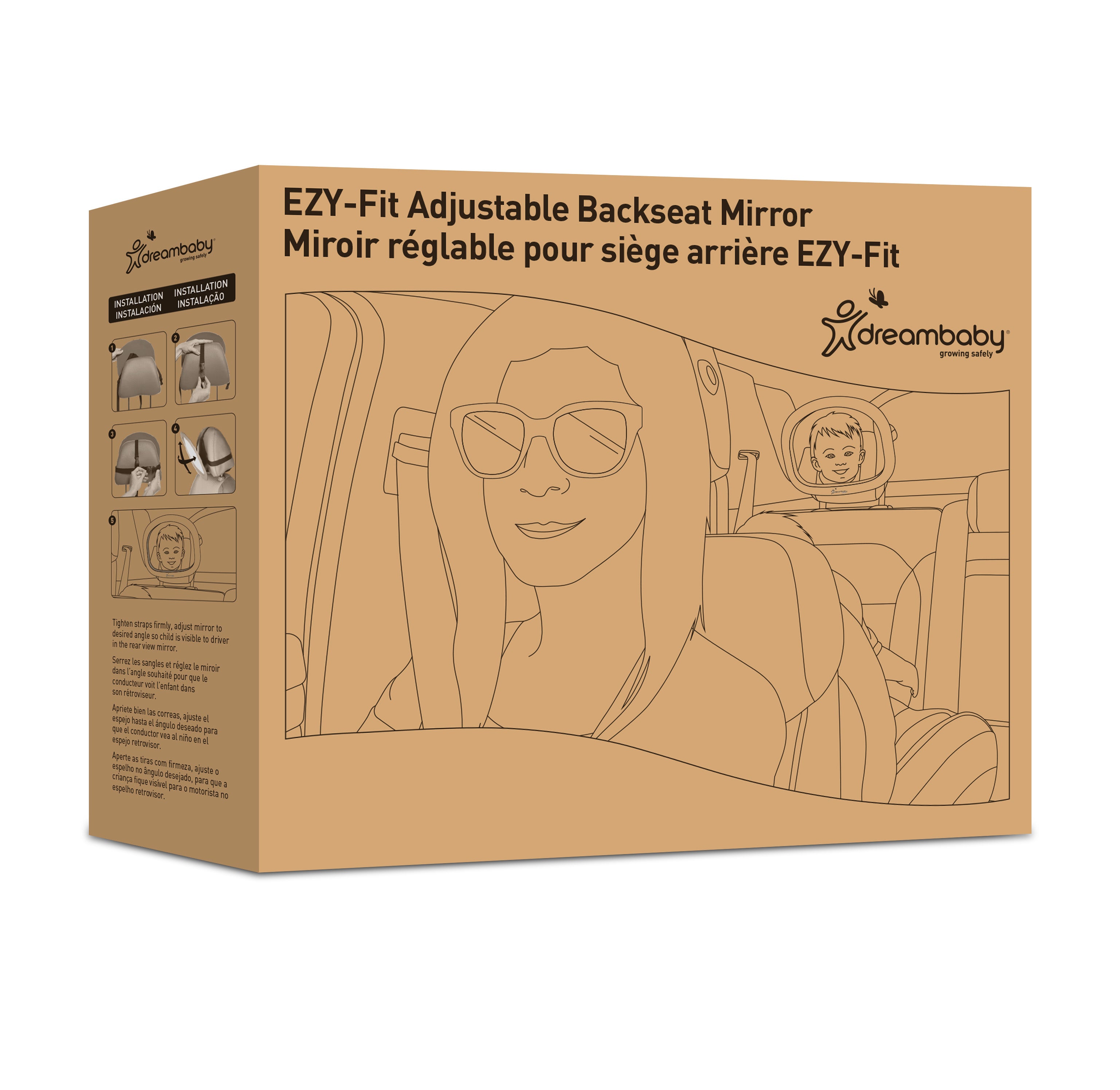 Ezy-Fit Adjustable Backseat Mirror