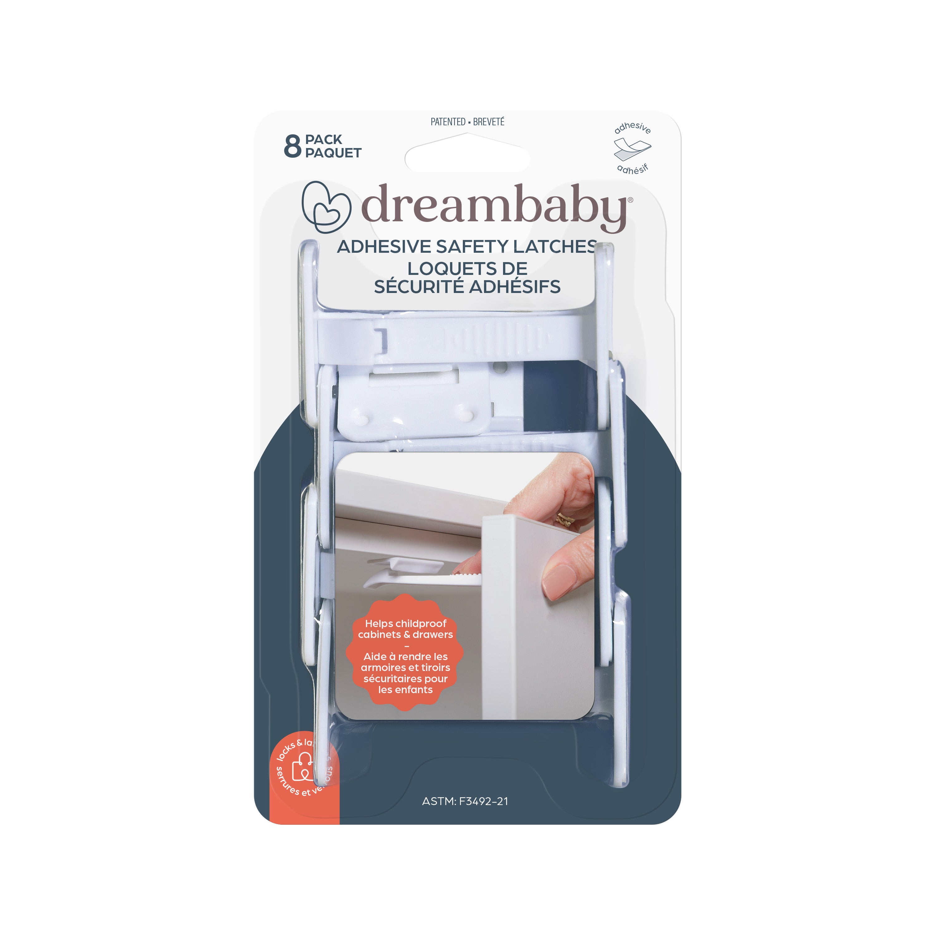 Adhesive Safety latches - 8 Pack