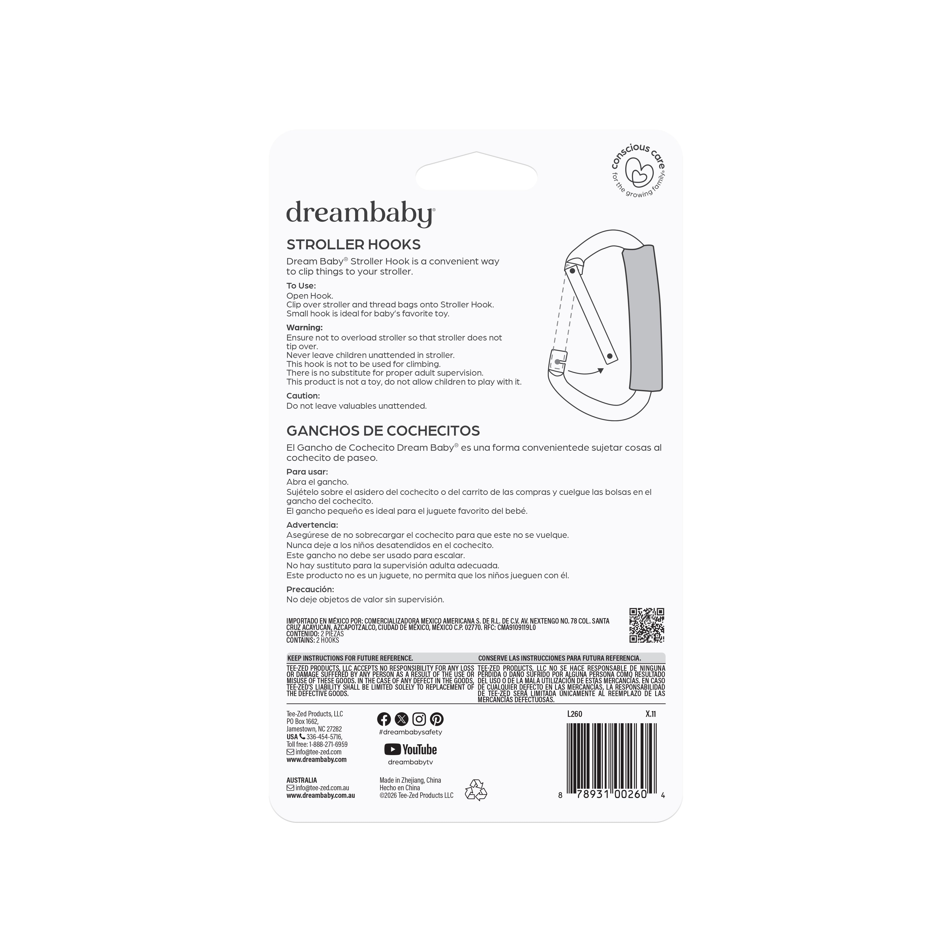 Stroller Hook - 2 Pack