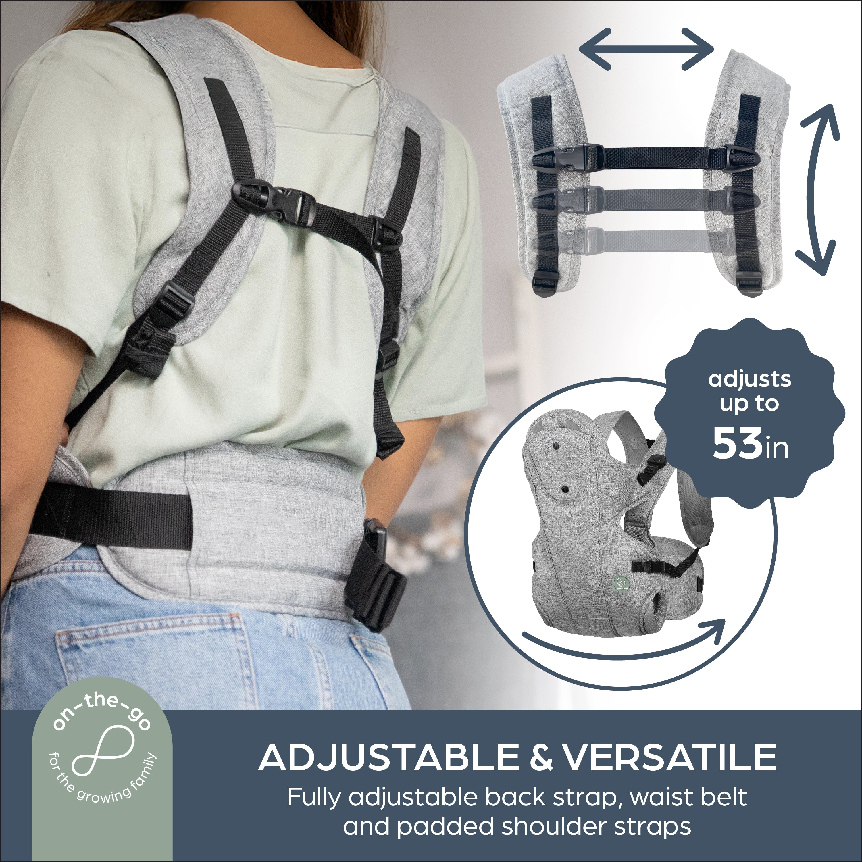 Oxford Baby Carrier – Grey Denim