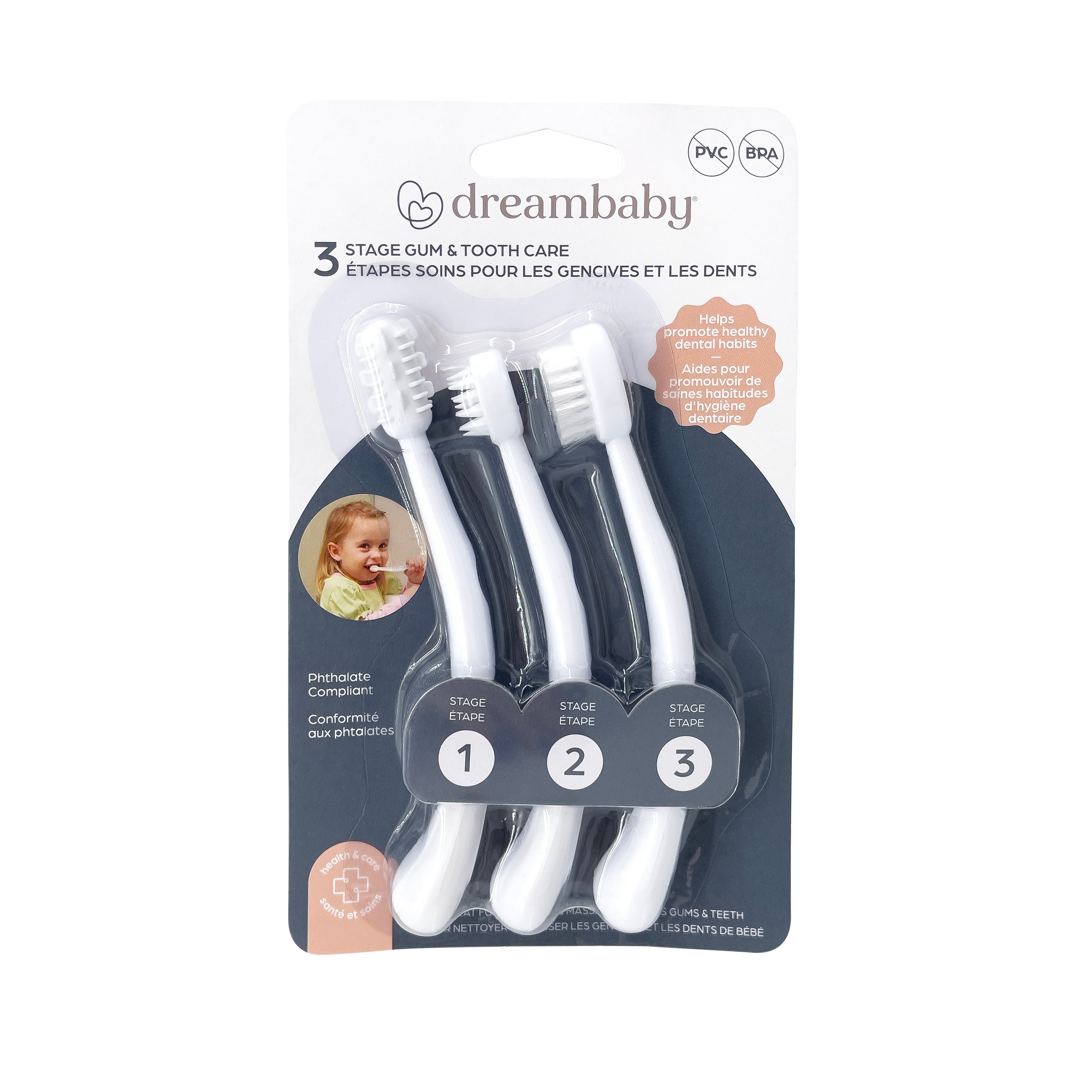 3 Stage Baby Gum and Tooth Care set - White