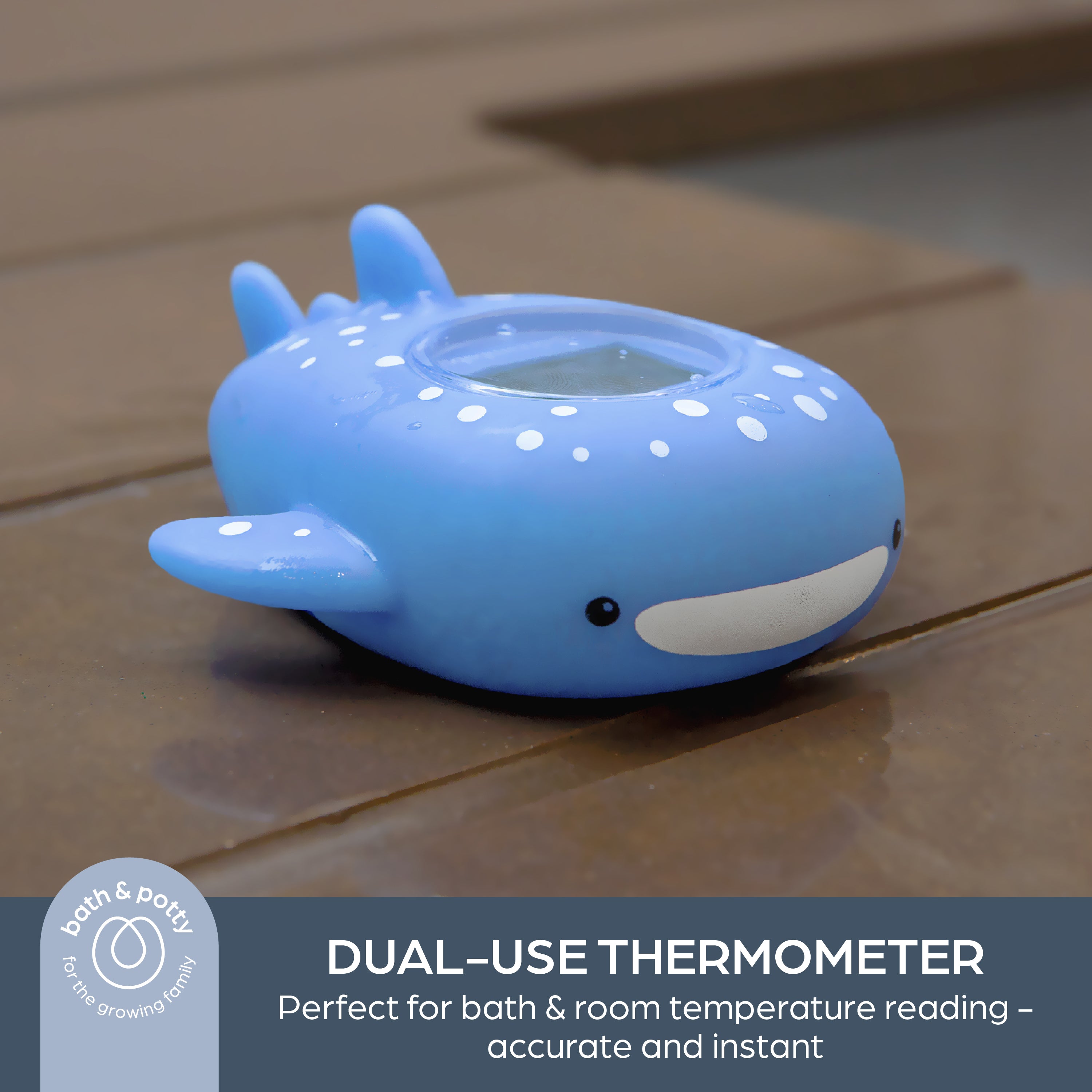 Dreambaby Whale Shark USB Rechargeable Baby Bath Thermometer