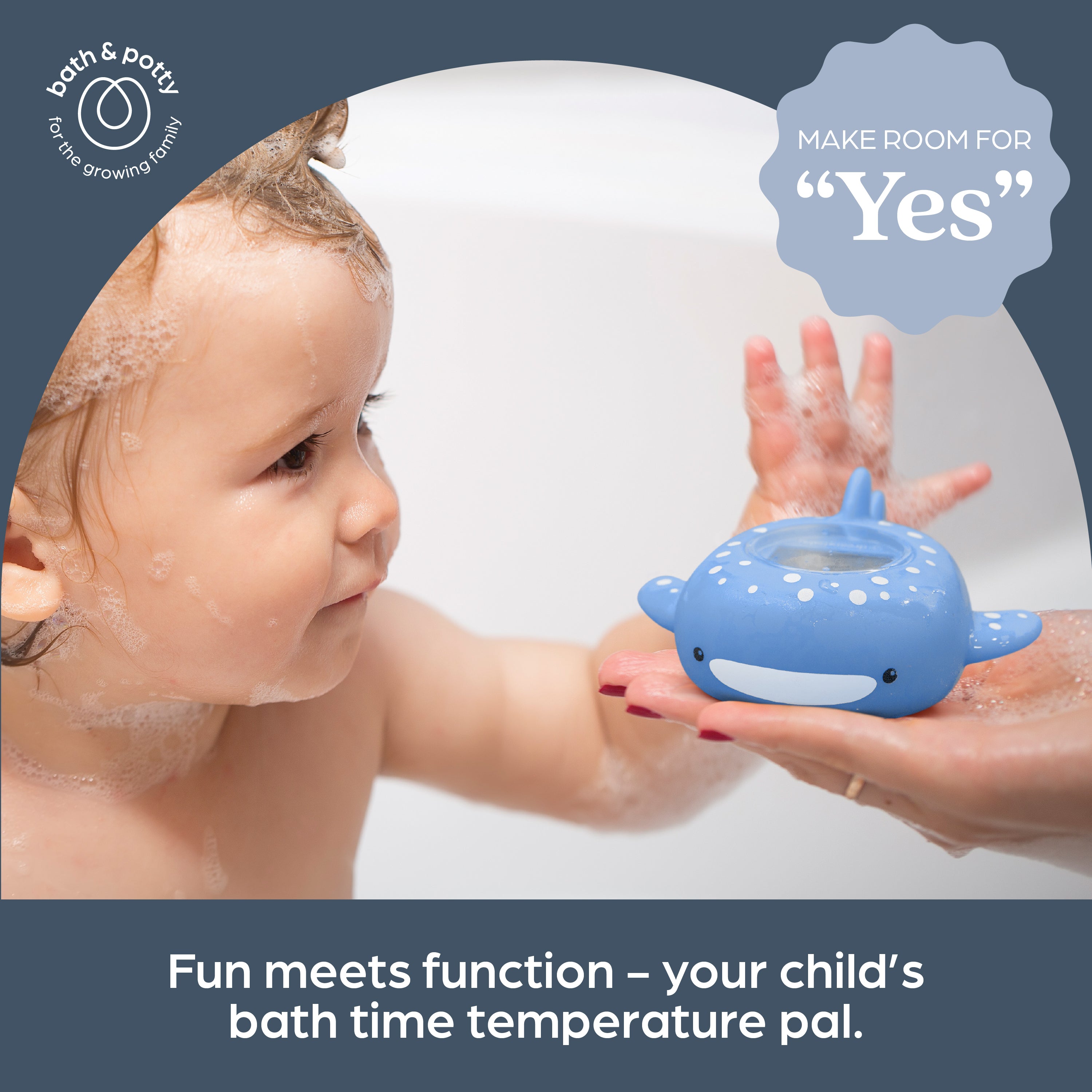 Dreambaby Whale Shark USB Rechargeable Baby Bath Thermometer