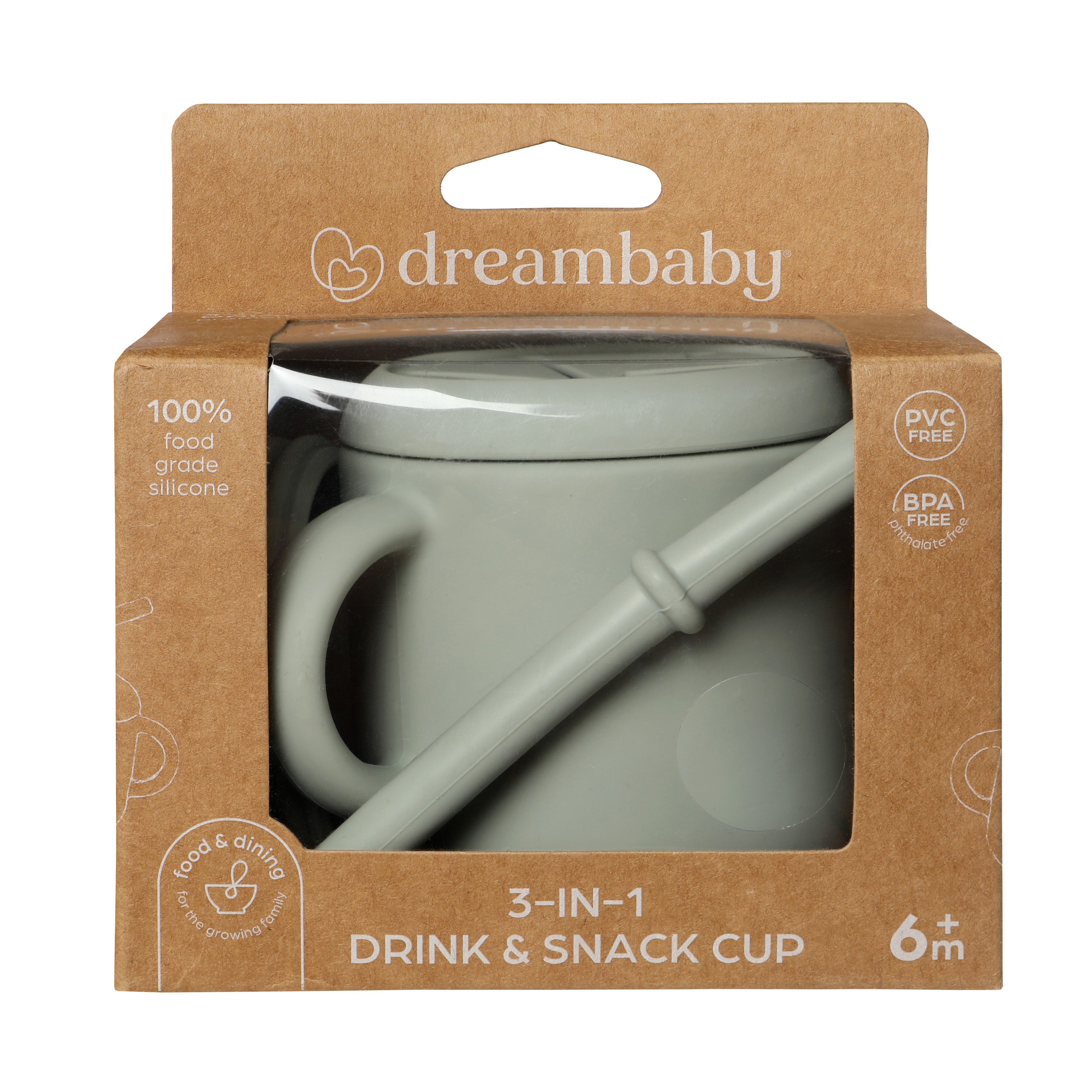 3-in-1 Drink And Snack Cup - Seafoam