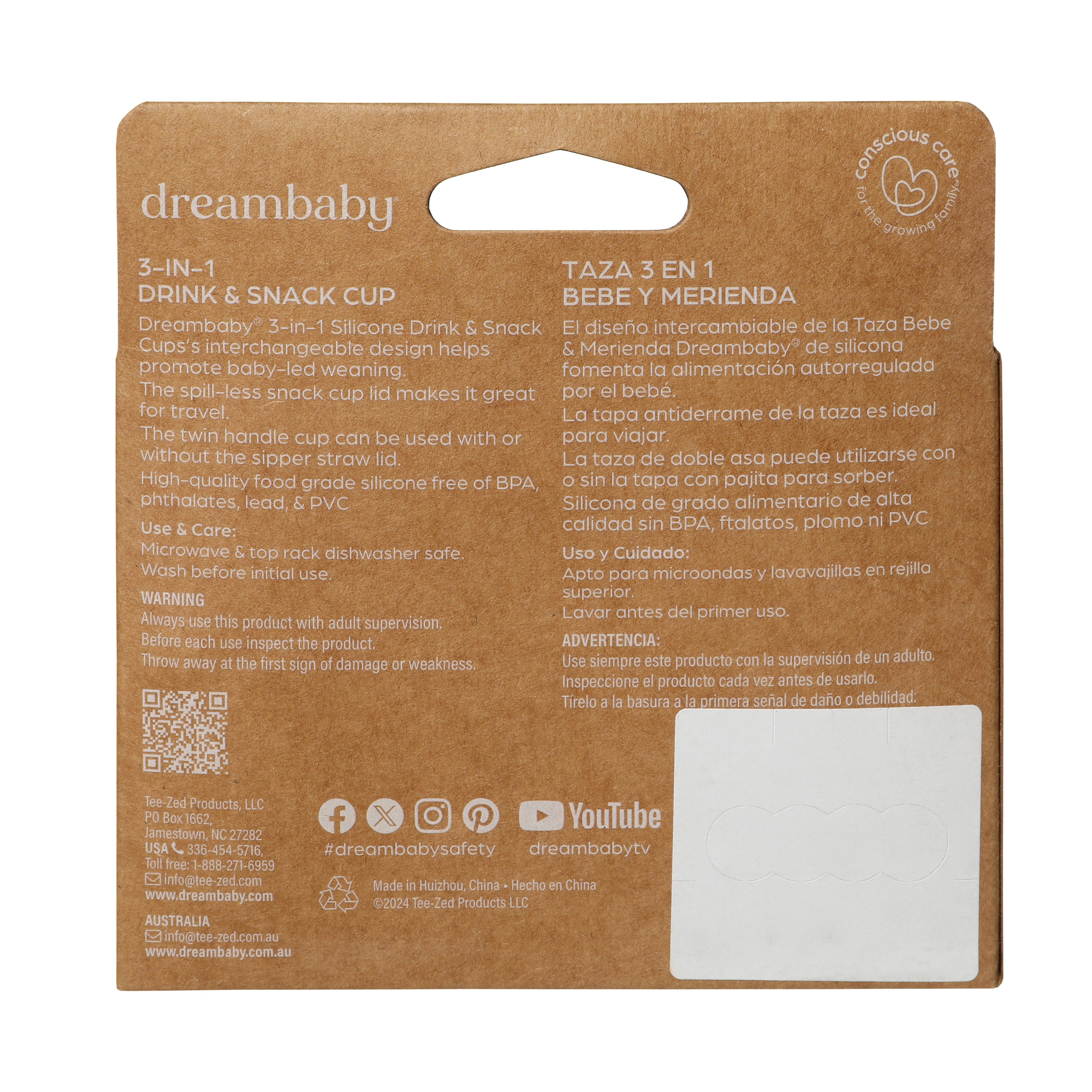 3-in-1 Drink And Snack Cup - Seafoam