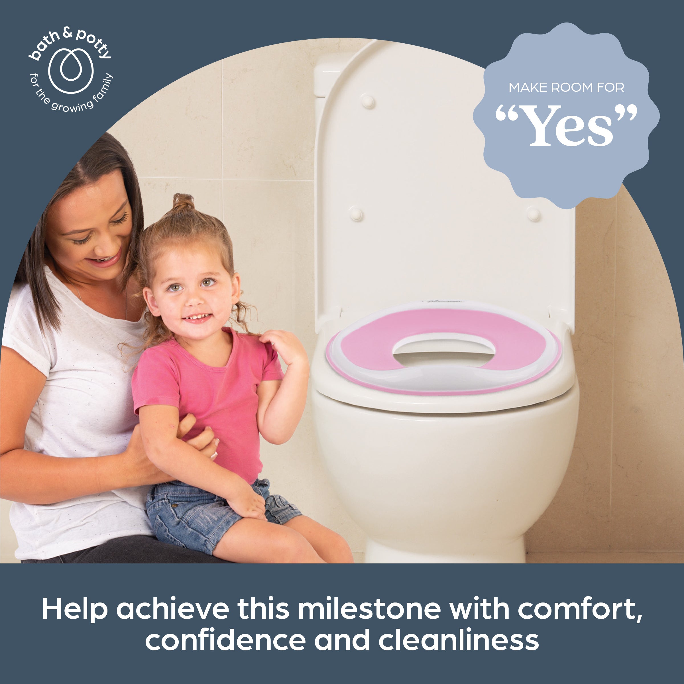 EZY-Toilet Trainer Seat Potty Topper - Pink