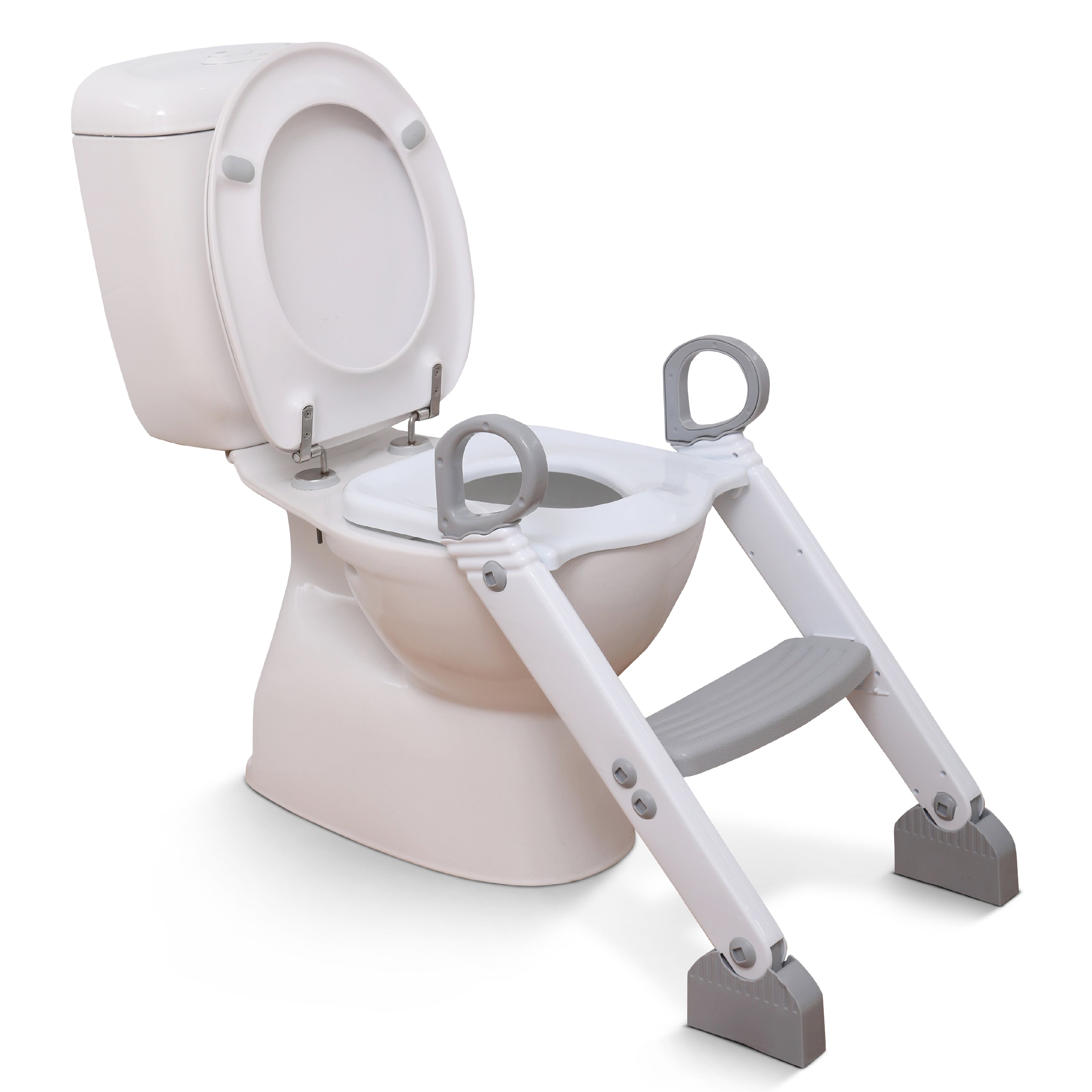 Step Up Toilet Trainer with Ladder - Grey