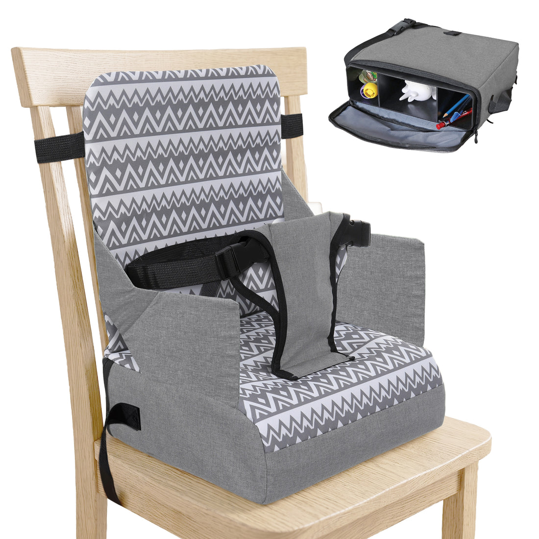 Grab N' Go Booster Buddy - Grey ZigZag