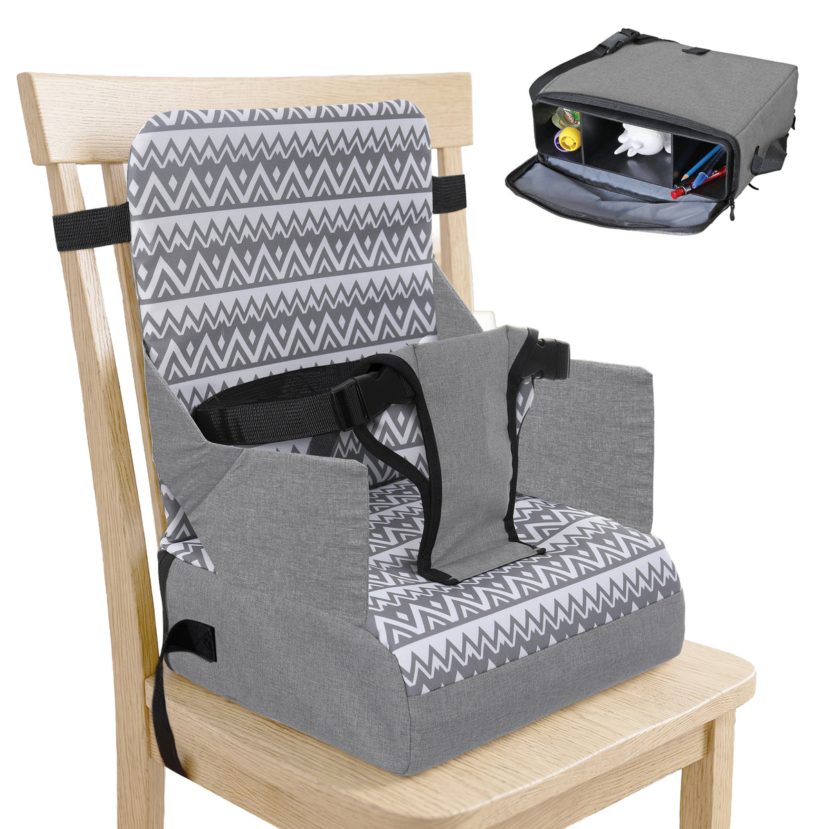Grab N' Go Booster Buddy - Grey ZigZag