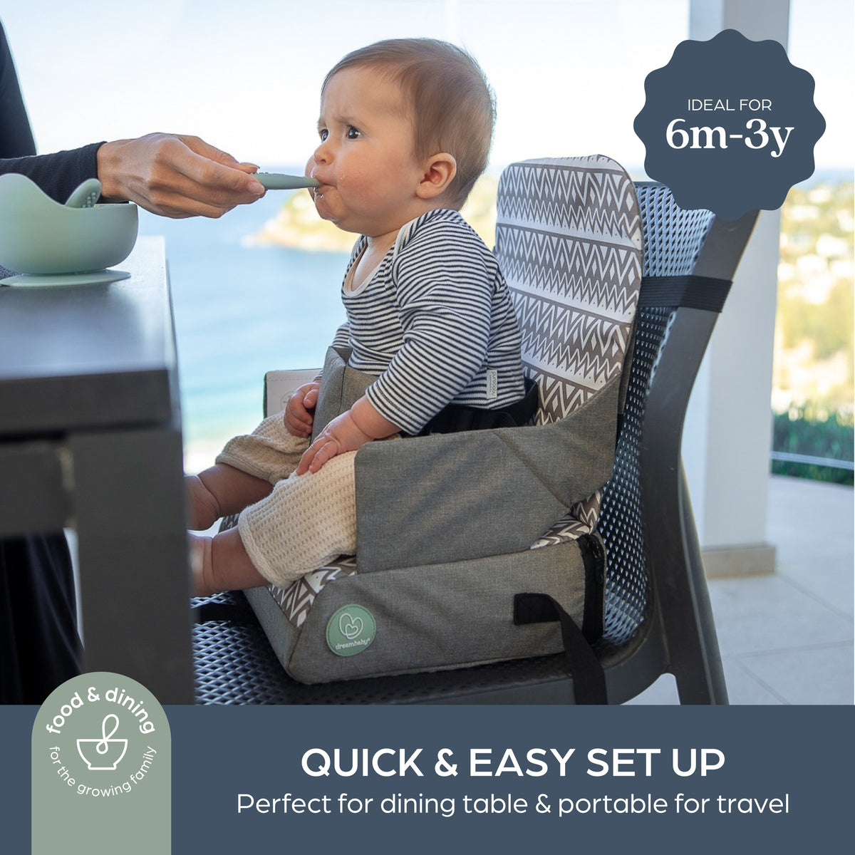 Grab N' Go Booster Buddy - Grey ZigZag