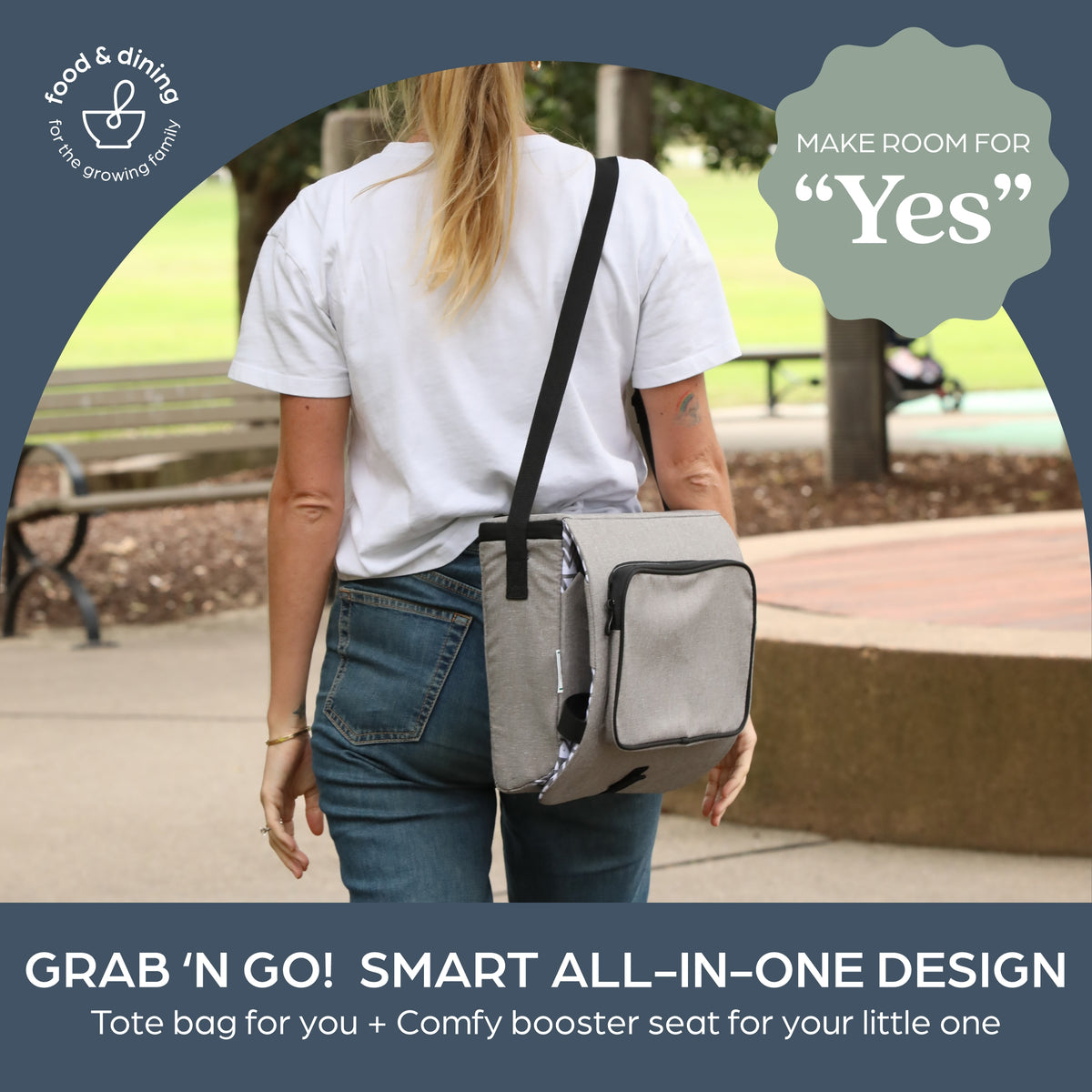 Grab N' Go Booster Buddy - Grey ZigZag