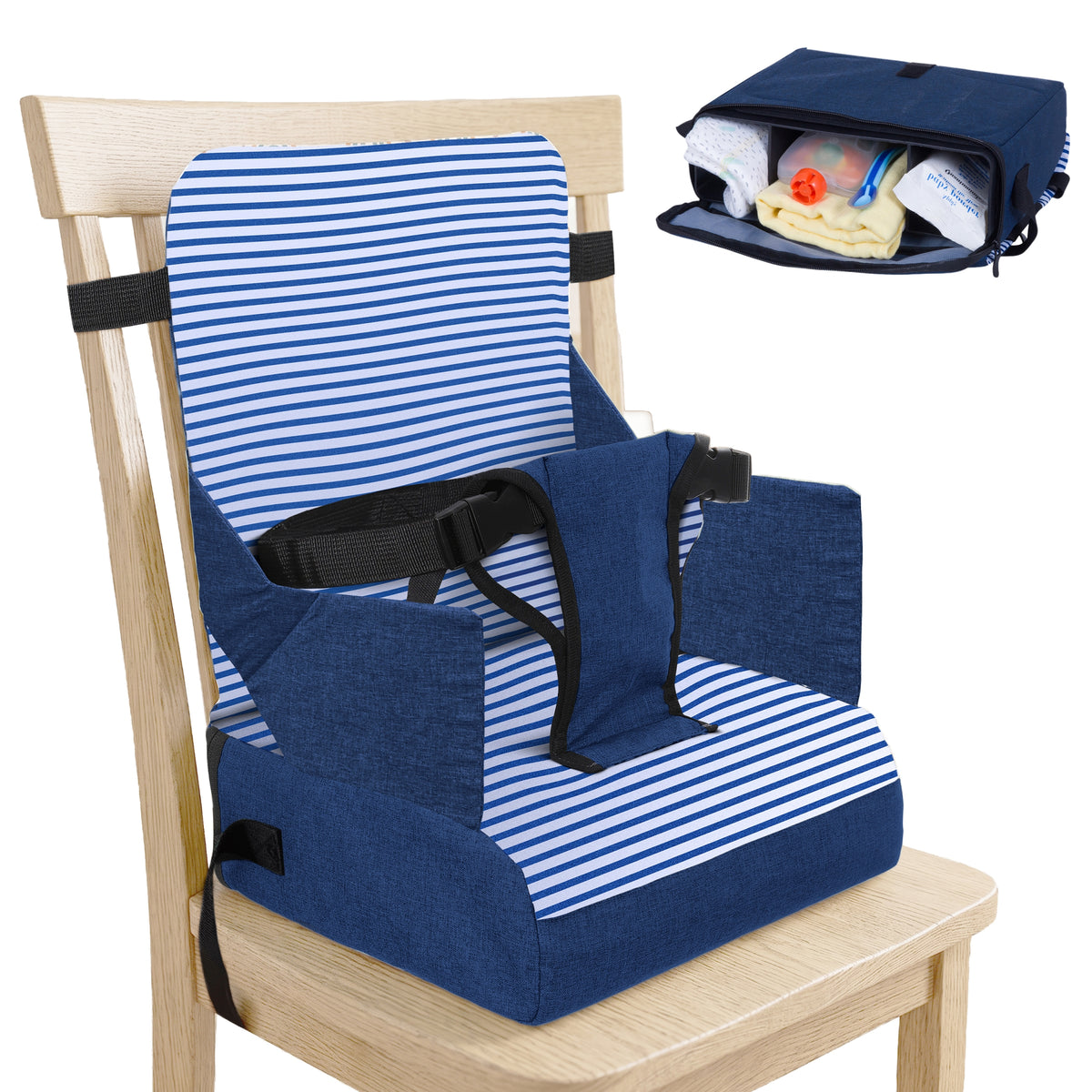 Grab N' Go Booster Buddy Denim Stripes