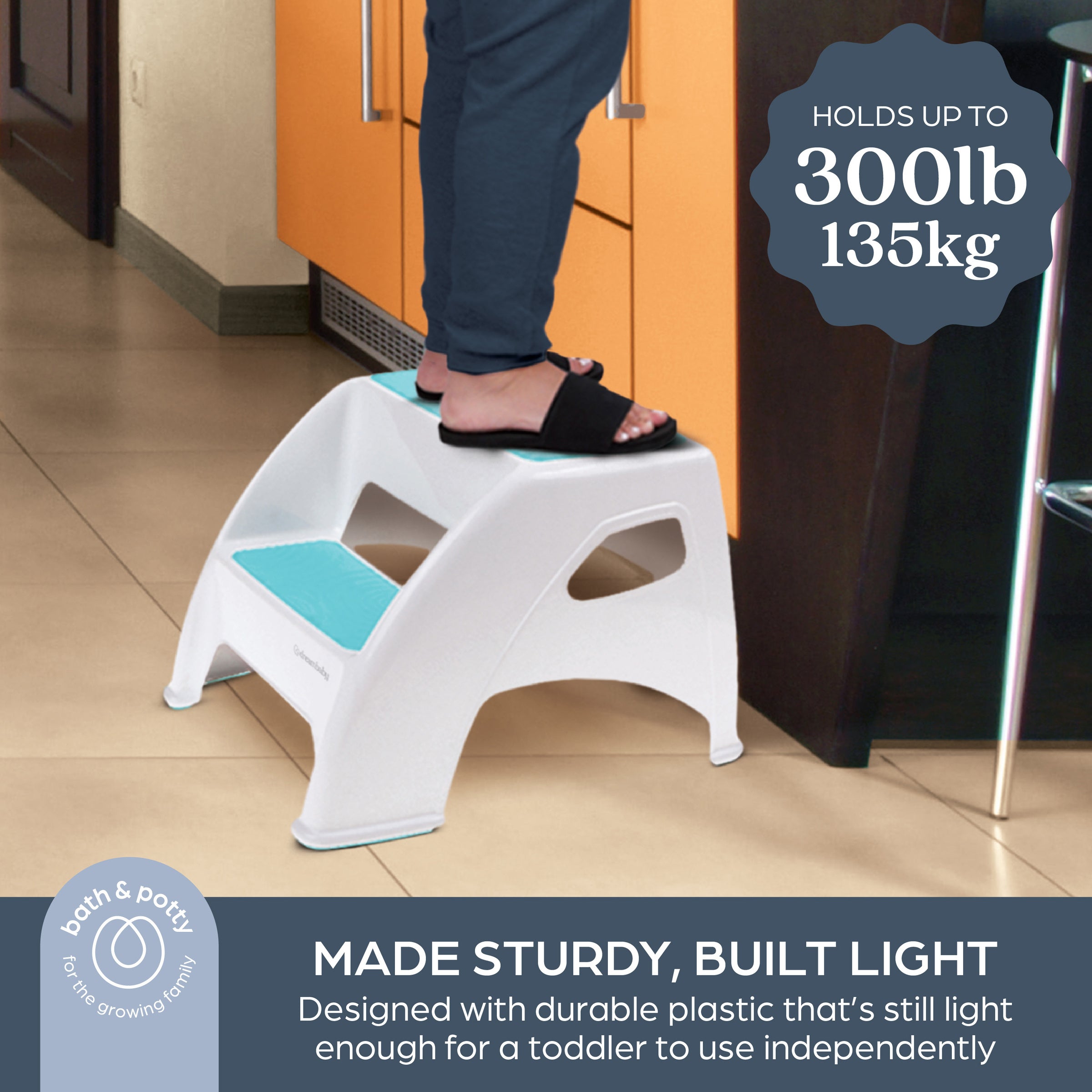 Toddler & Me® 2 Up Step Stool - Aqua