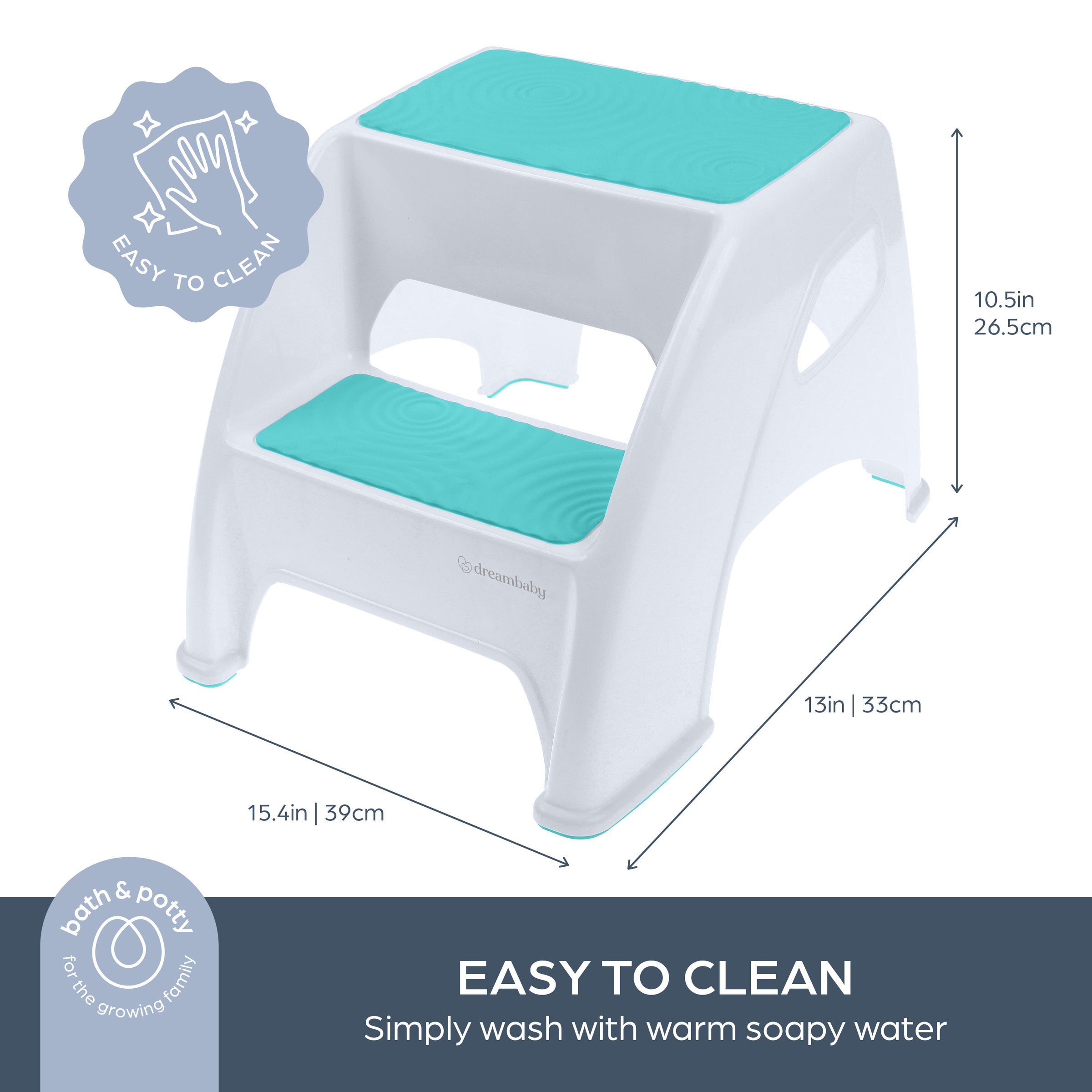 Toddler & Me® 2 Up Step Stool - Aqua