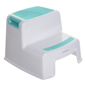 2-Up Step Stool Aqua & White