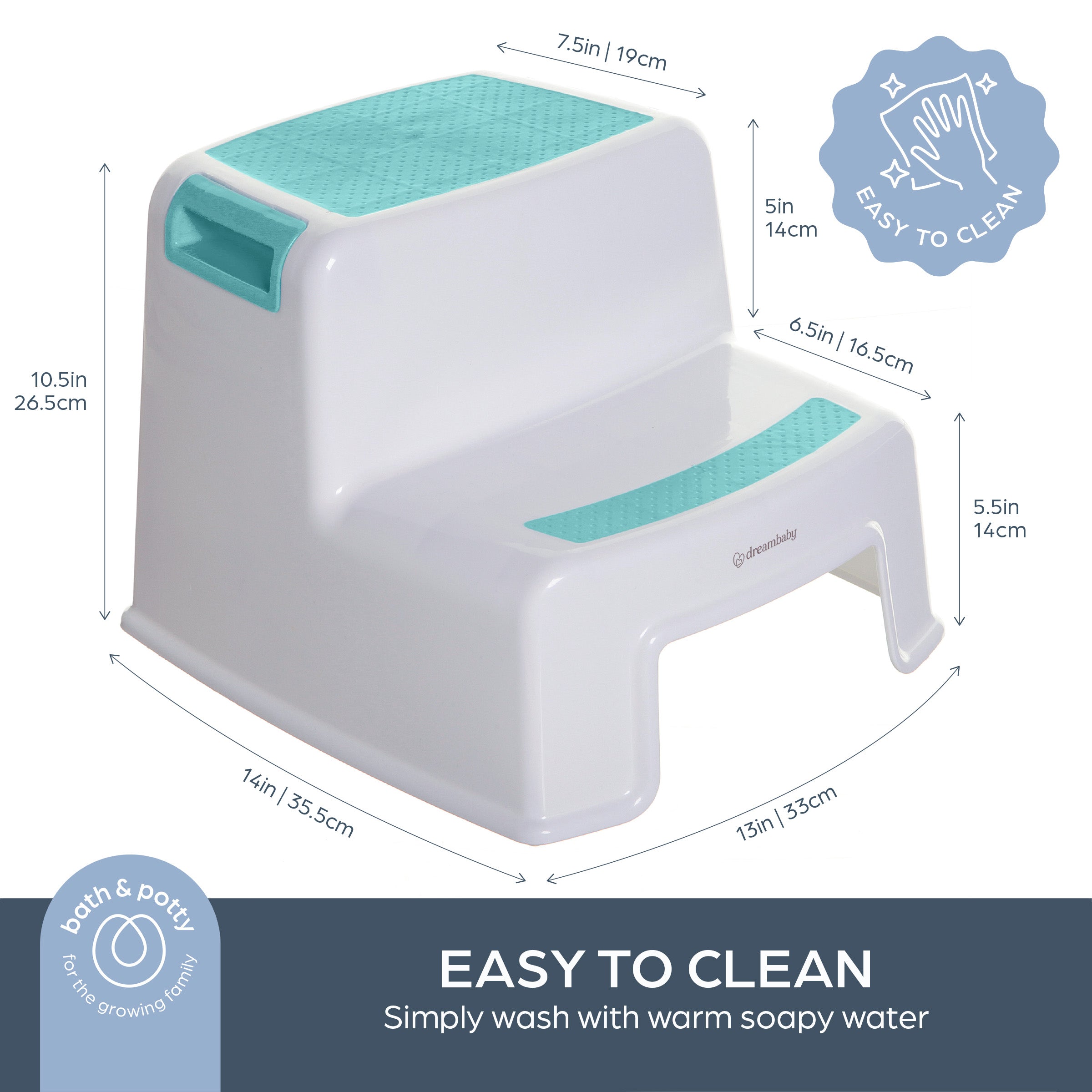 2-Up Step Stool Aqua